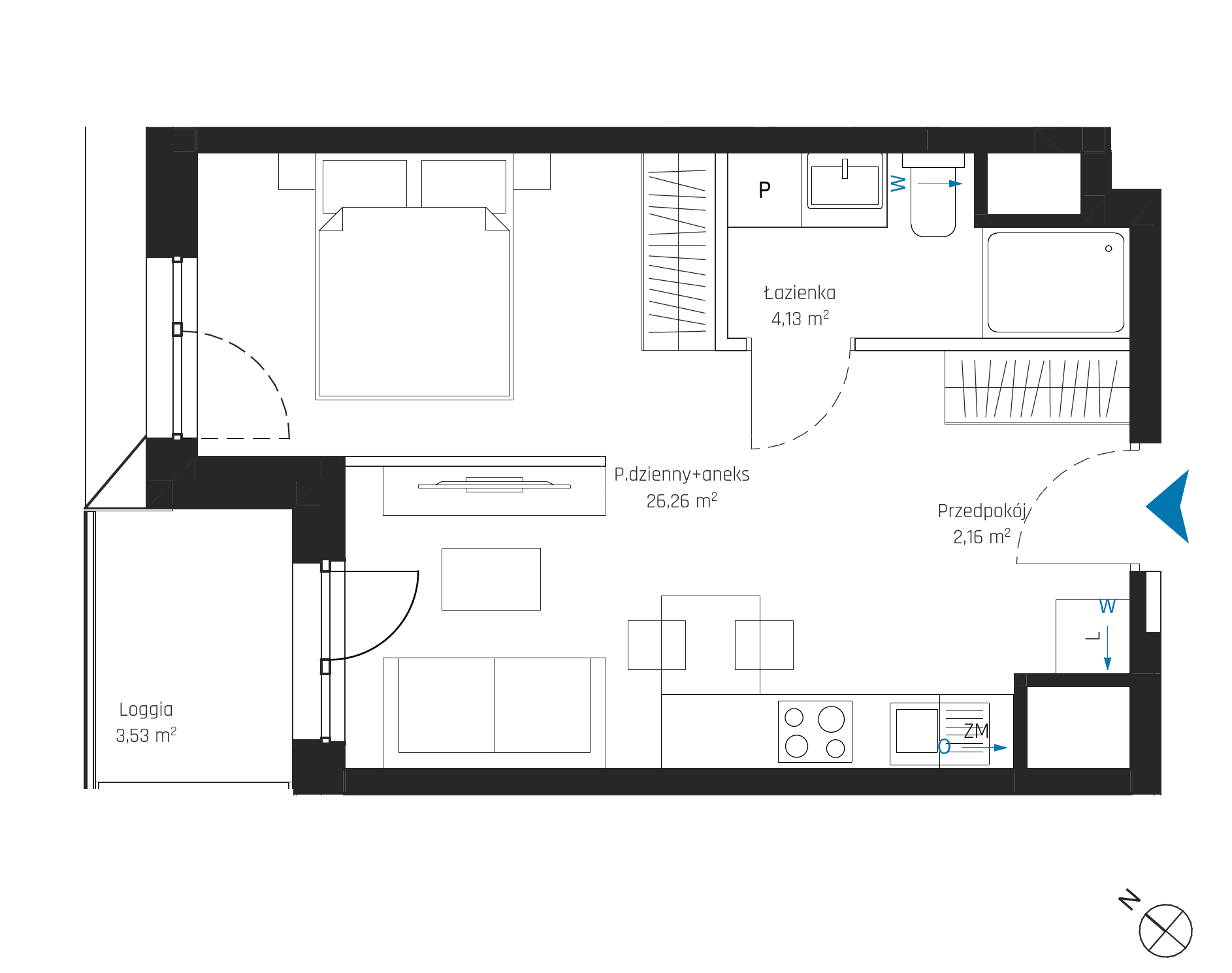 SkyPoint – inwestycja Robyg - lokal A2.15M14