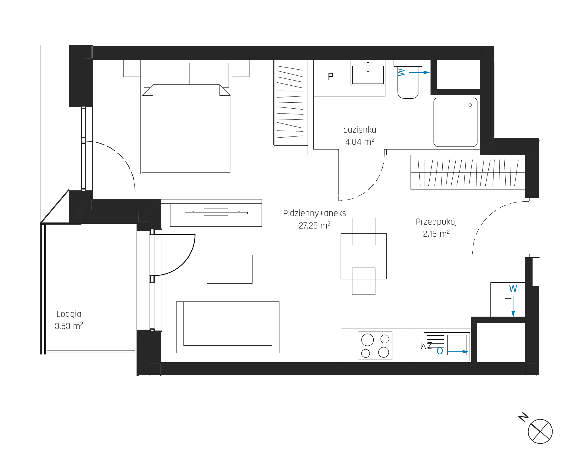 SkyPoint – inwestycja Robyg - lokal A1.16M02