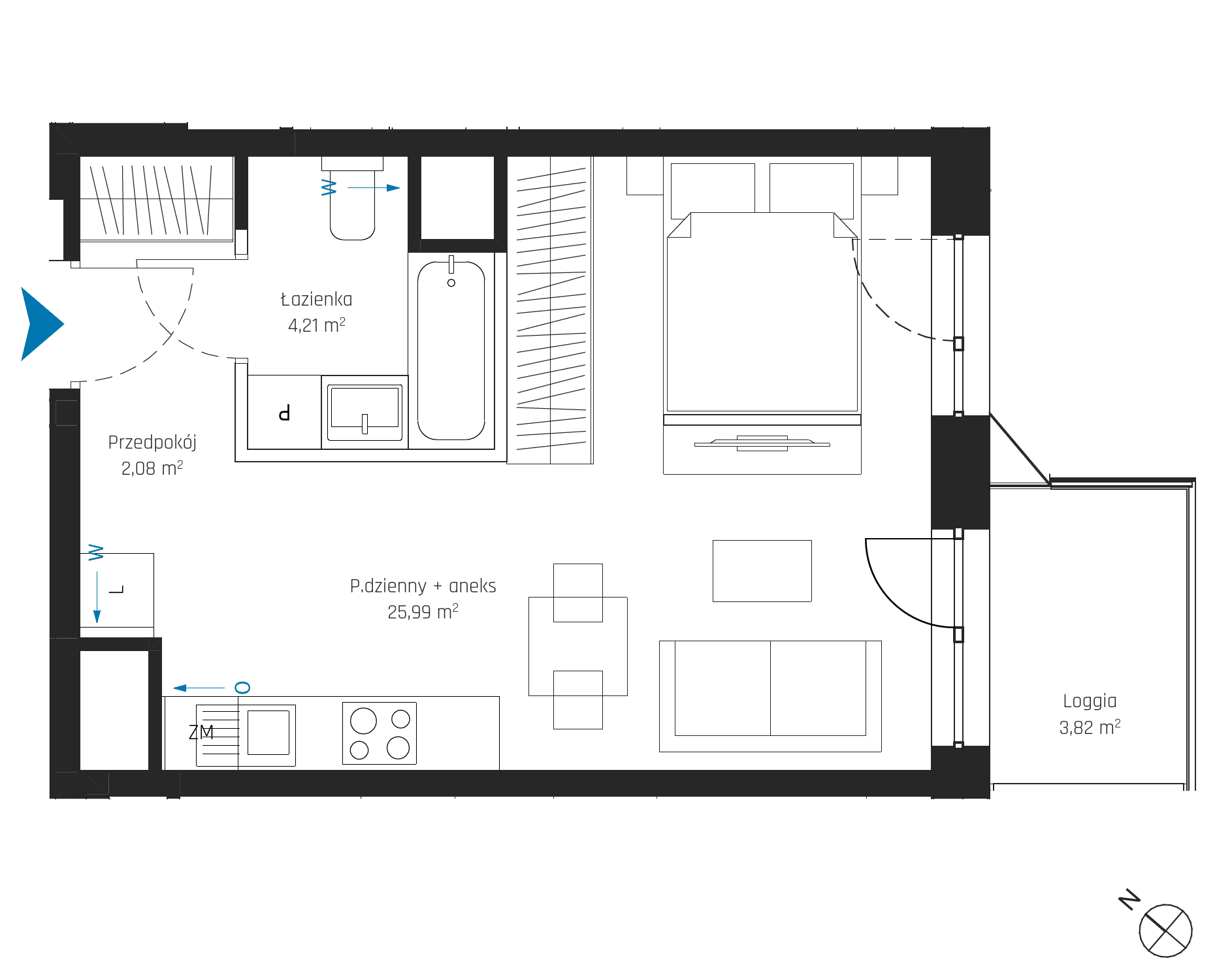 SkyPoint – inwestycja Robyg - lokal A1.16M05