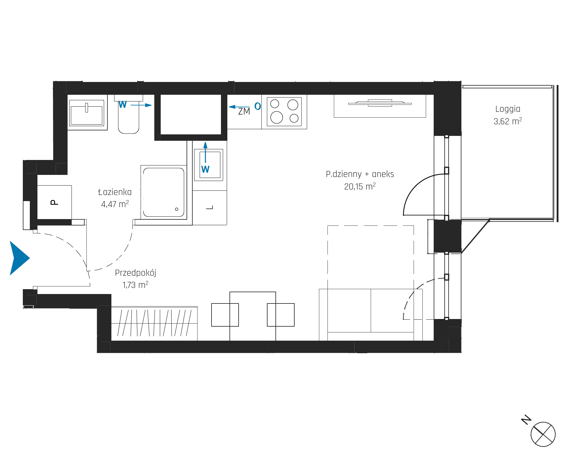 SkyPoint – inwestycja Robyg - lokal A1.16M08