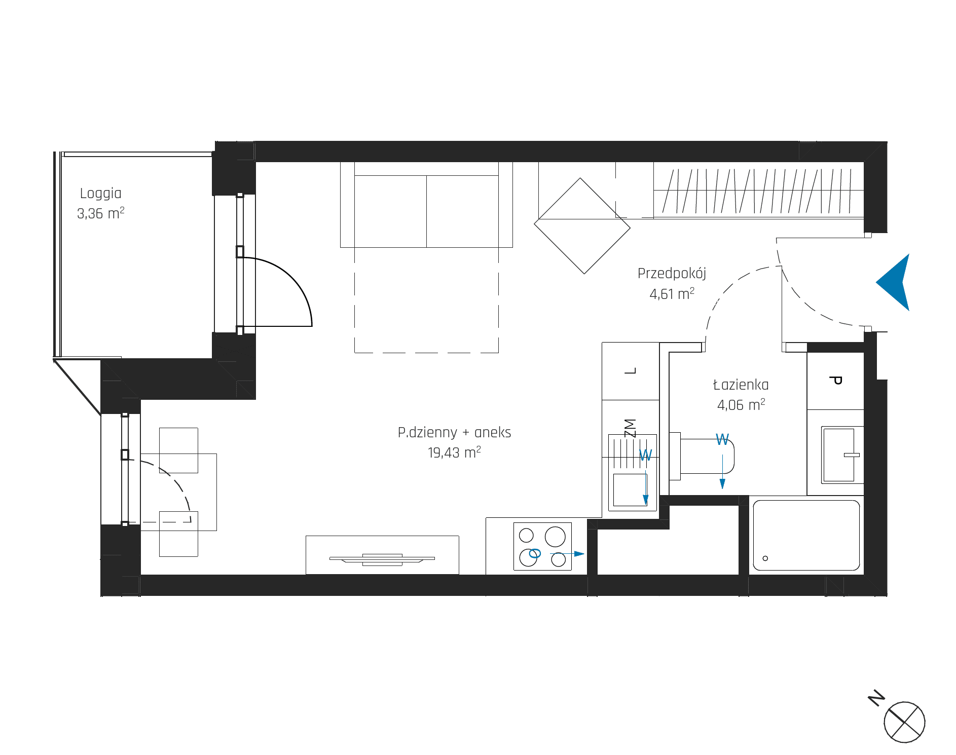 SkyPoint – inwestycja Robyg - lokal A1.16M12