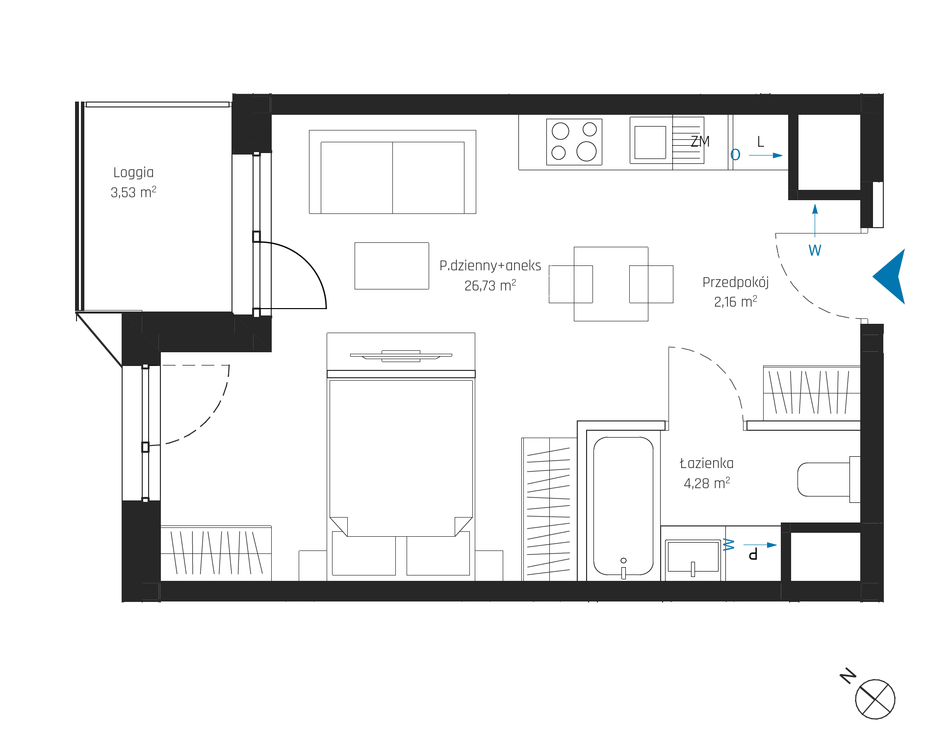 SkyPoint – inwestycja Robyg - lokal A2.17M01