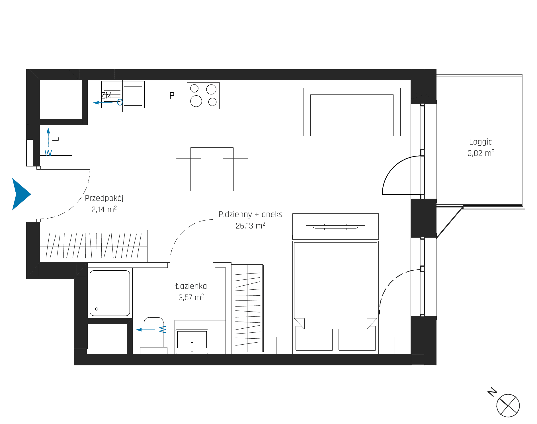 SkyPoint – inwestycja Robyg - lokal A1.17M04