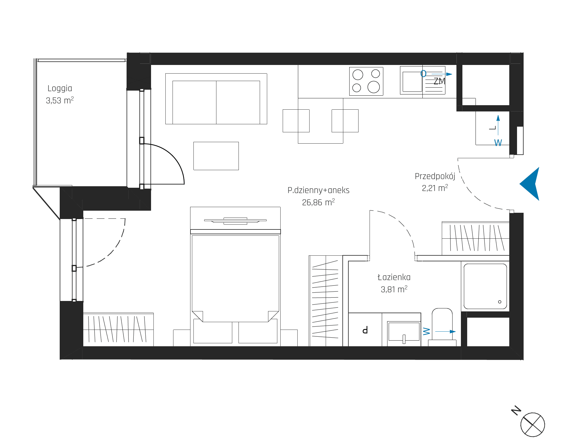 SkyPoint – inwestycja Robyg - lokal A2.17M13