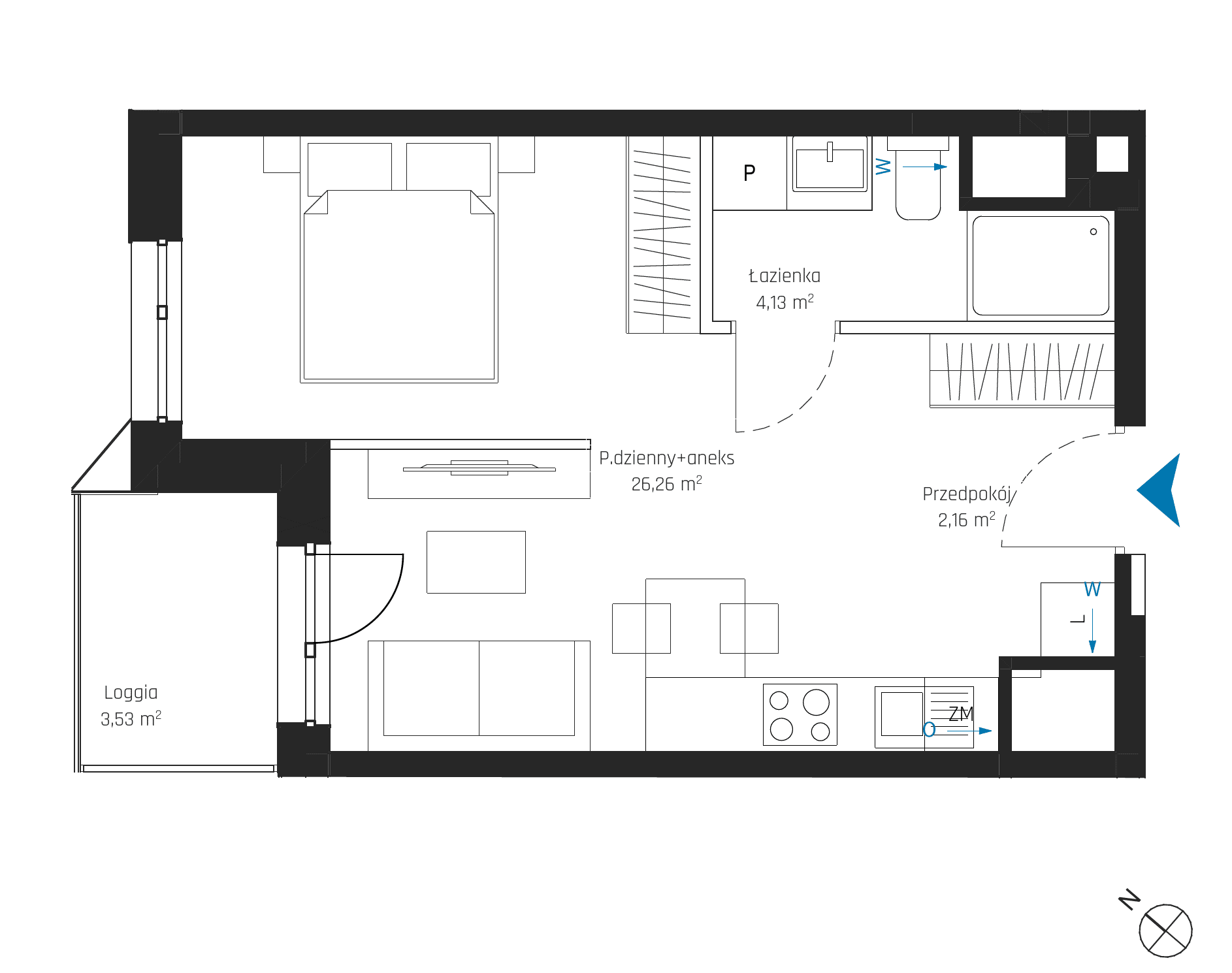SkyPoint – inwestycja Robyg - lokal A2.17M14
