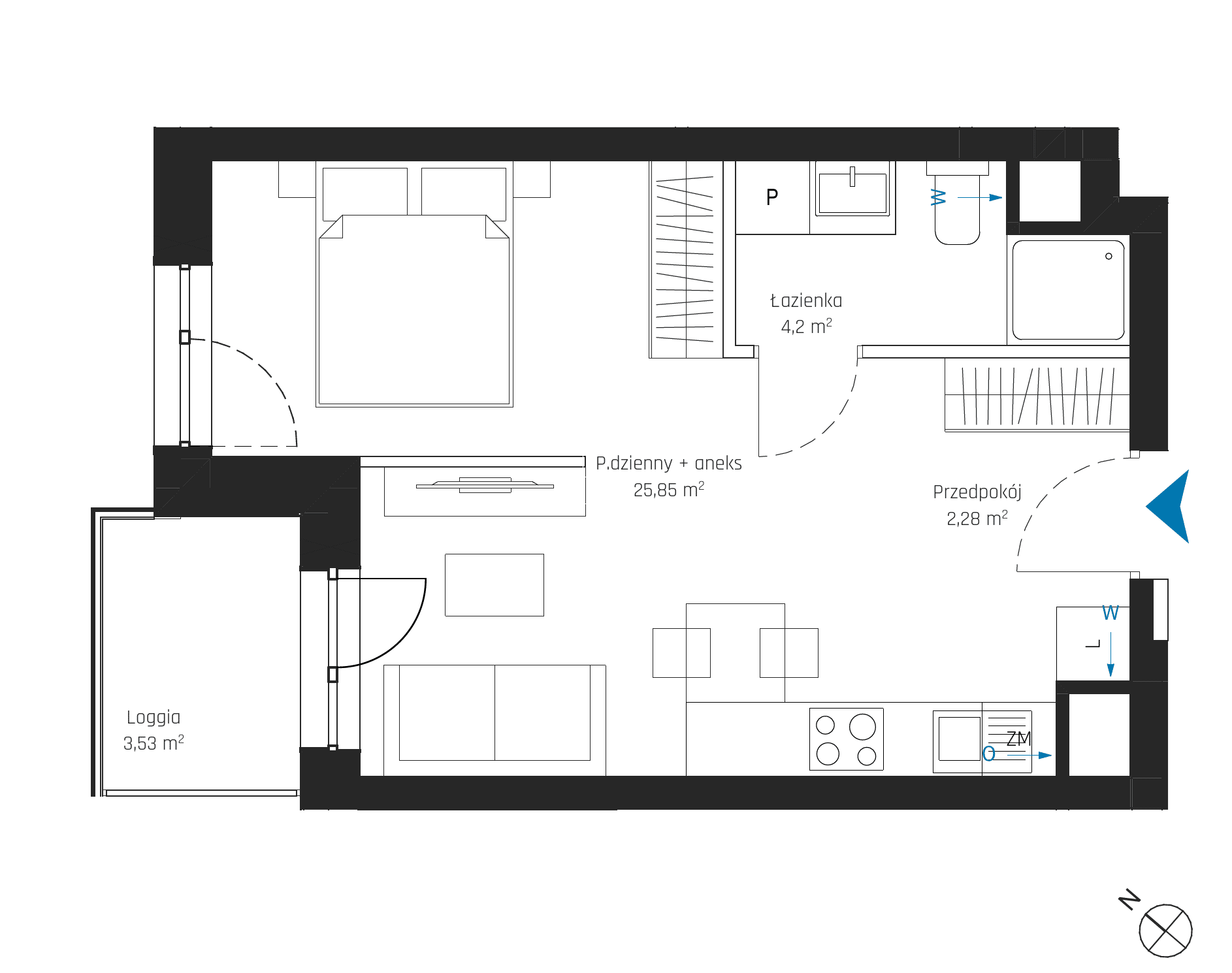 SkyPoint – inwestycja Robyg - lokal A2.2M14