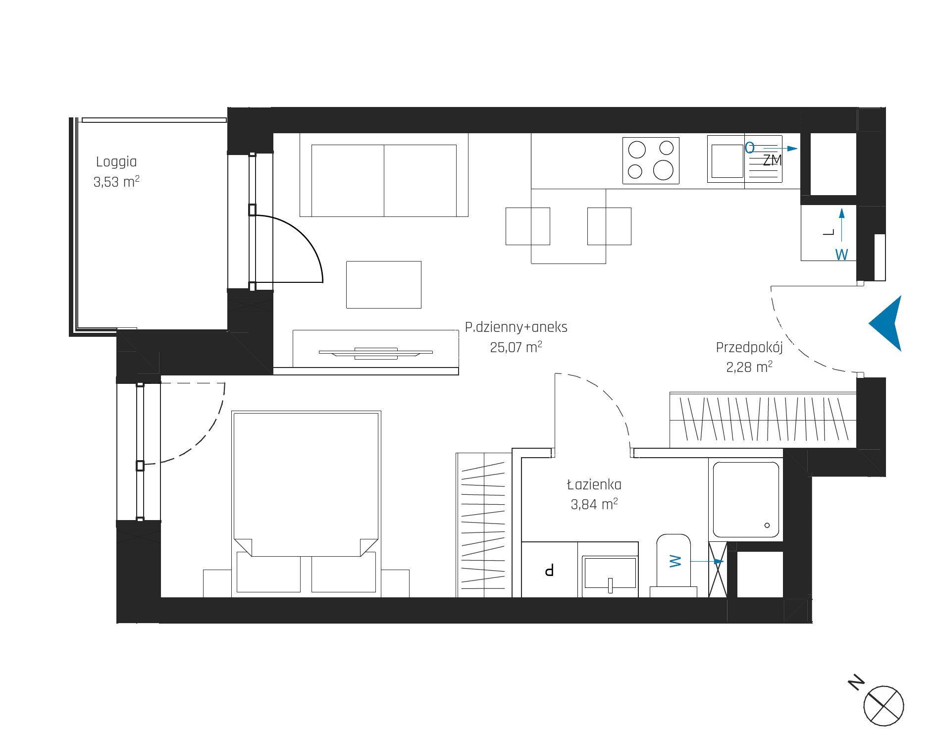 SkyPoint – inwestycja Robyg - lokal A2.2M15