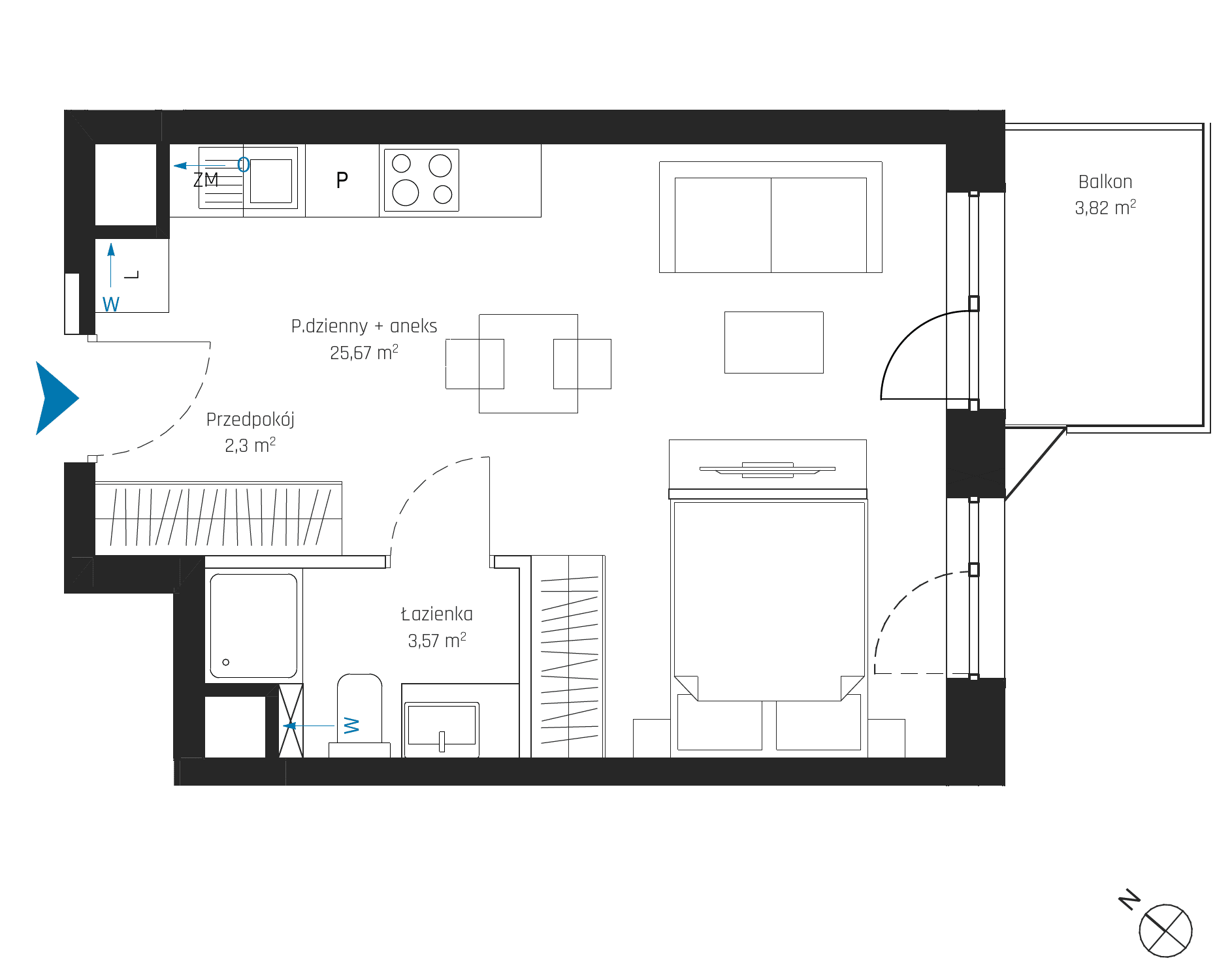 SkyPoint – inwestycja Robyg - lokal A1.3M04