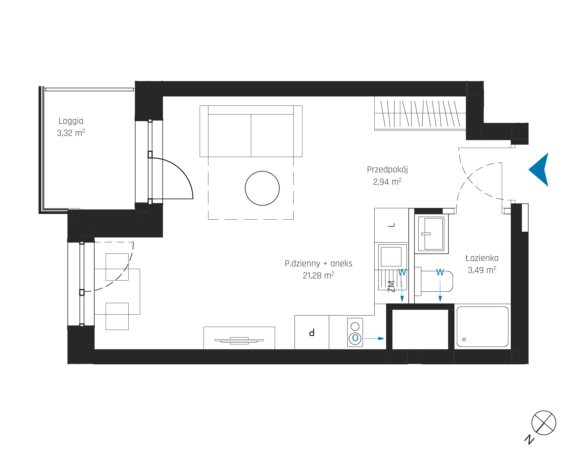 SkyPoint – inwestycja Robyg - lokal A2.3M04