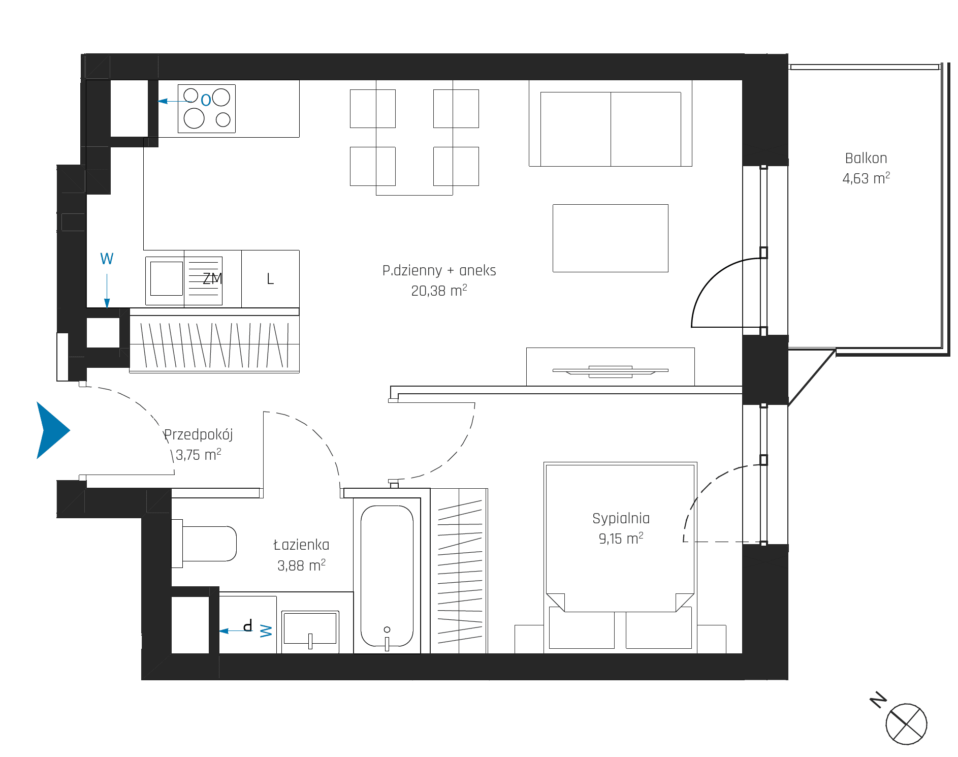 SkyPoint – inwestycja Robyg - lokal A1.3M06