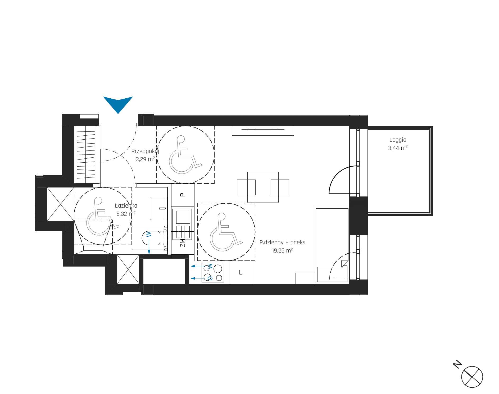 SkyPoint – inwestycja Robyg - lokal A2.3M07