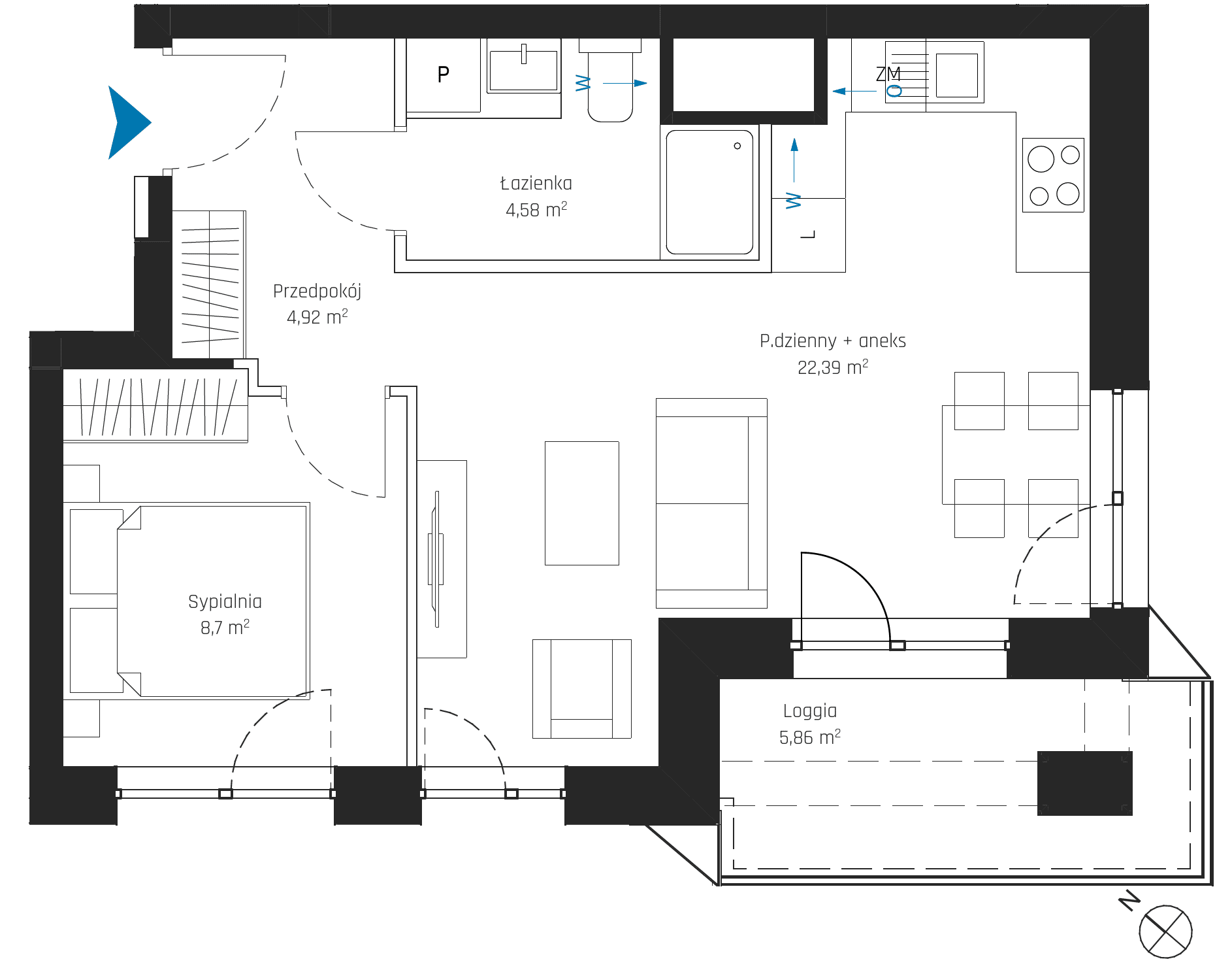 SkyPoint – inwestycja Robyg - lokal A1.3M09