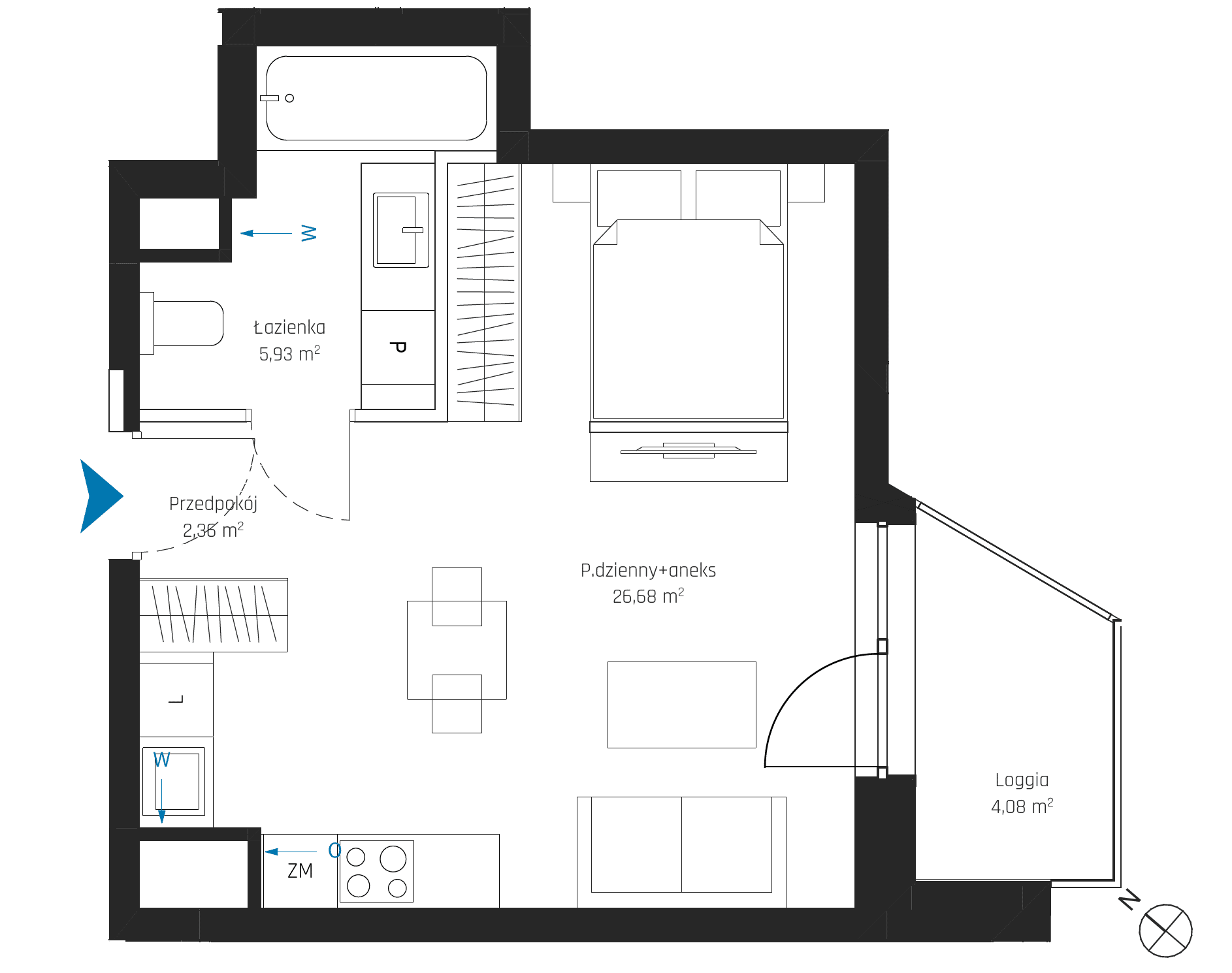 SkyPoint – inwestycja Robyg - lokal A2.3M10