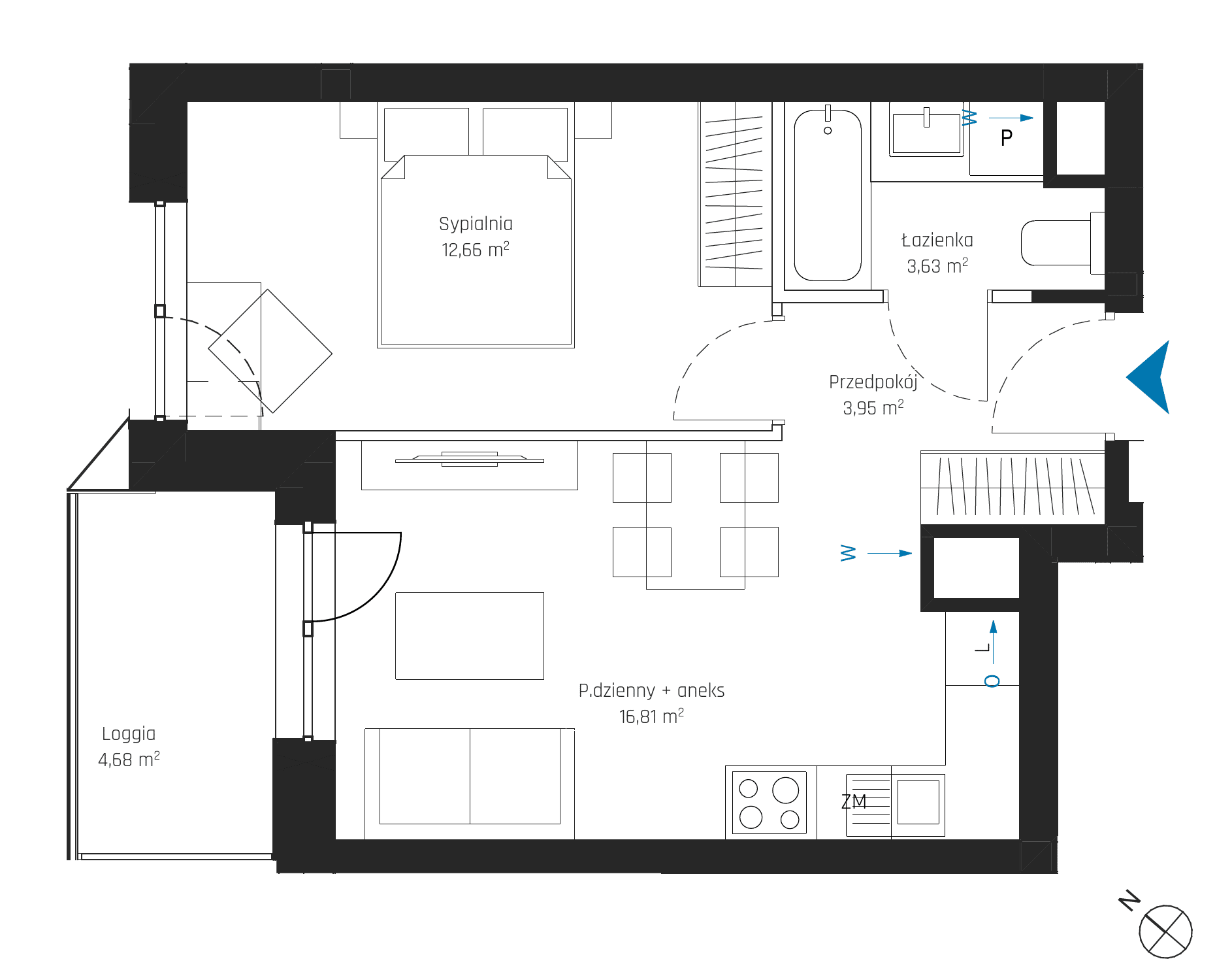 SkyPoint – inwestycja Robyg - lokal A1.3M13