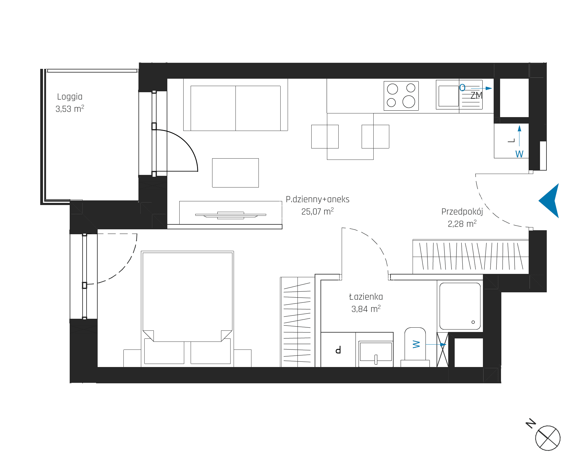 SkyPoint – inwestycja Robyg - lokal A2.3M15