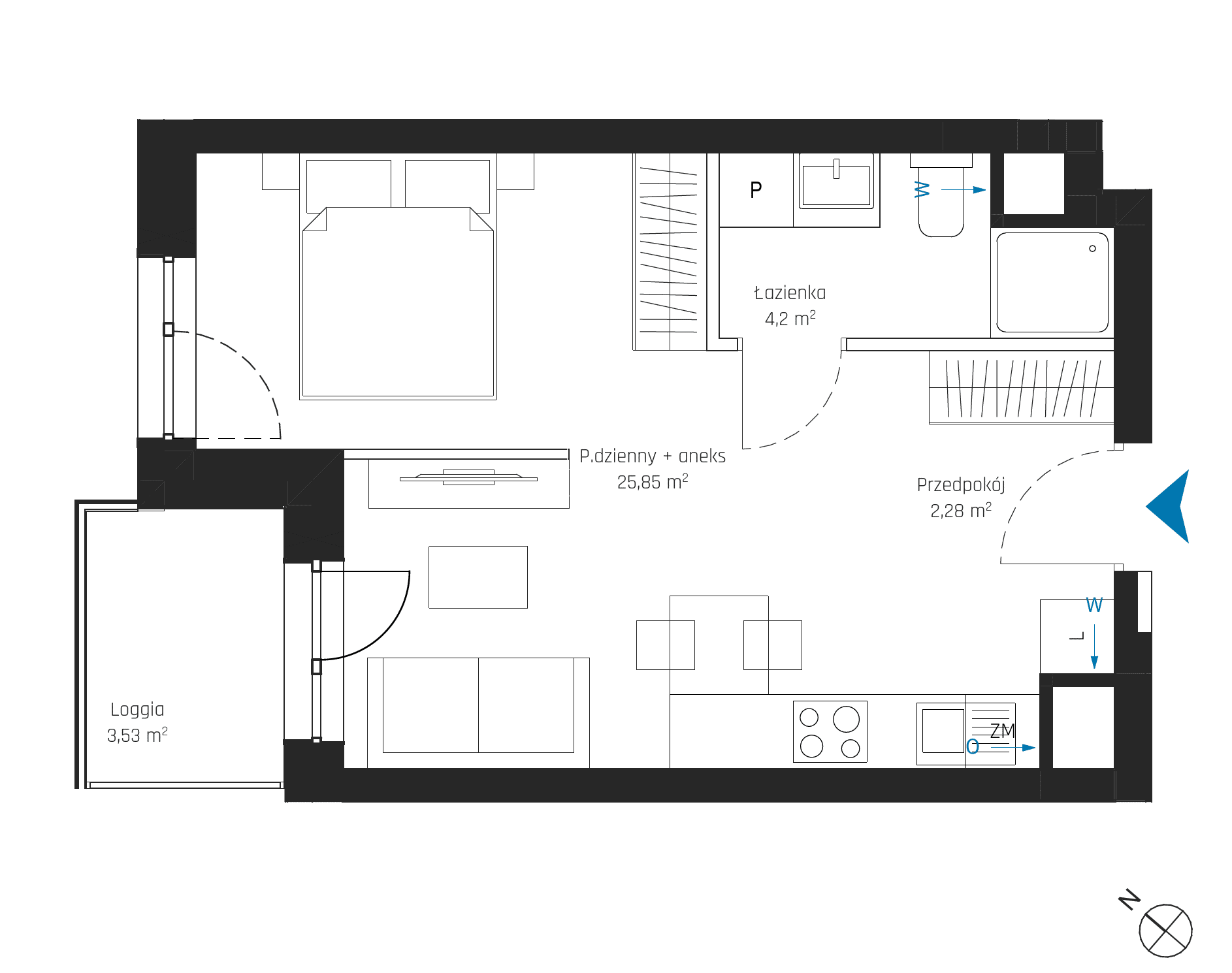 SkyPoint – inwestycja Robyg - lokal A2.3M14