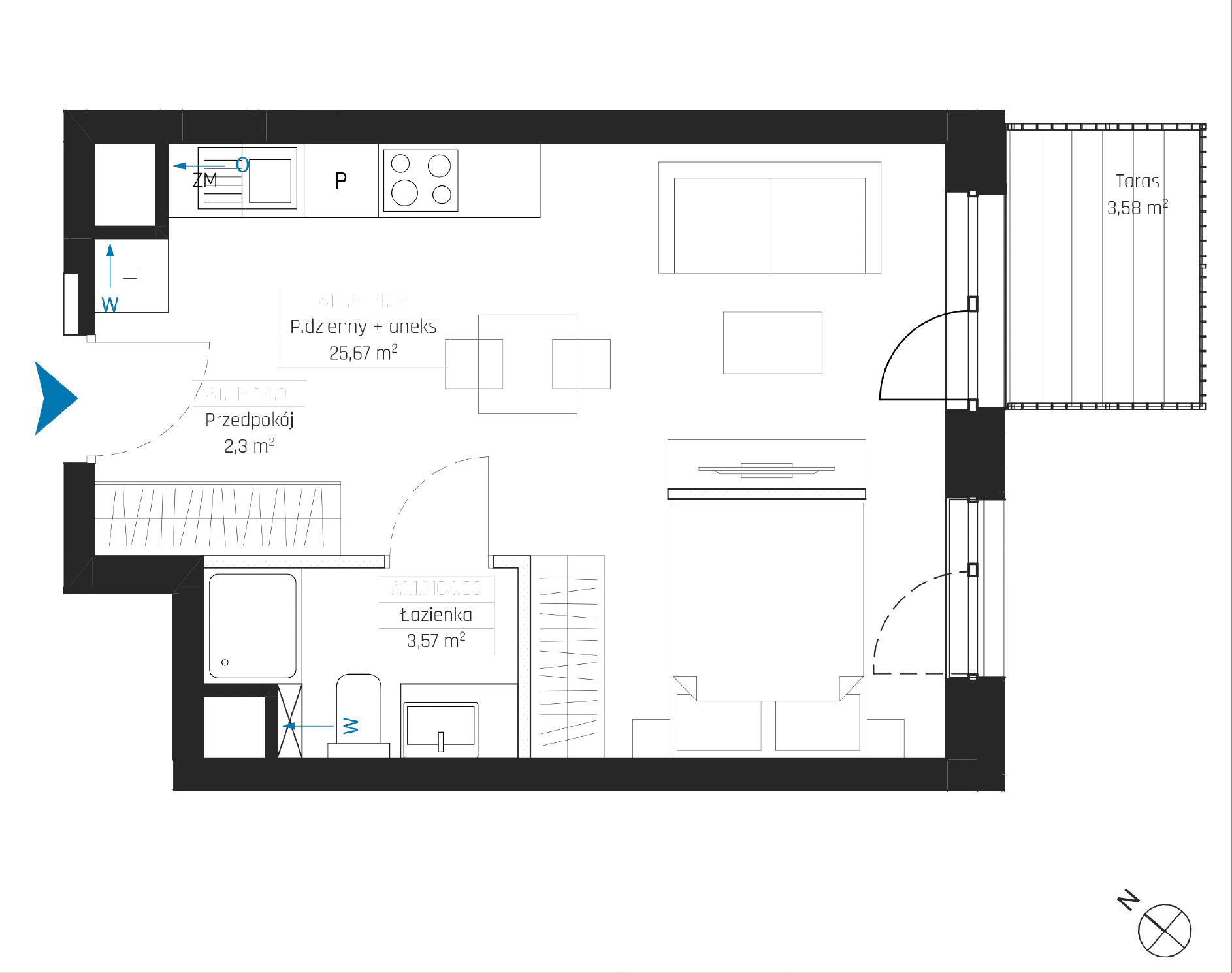 SkyPoint – inwestycja Robyg - lokal A1.1M04