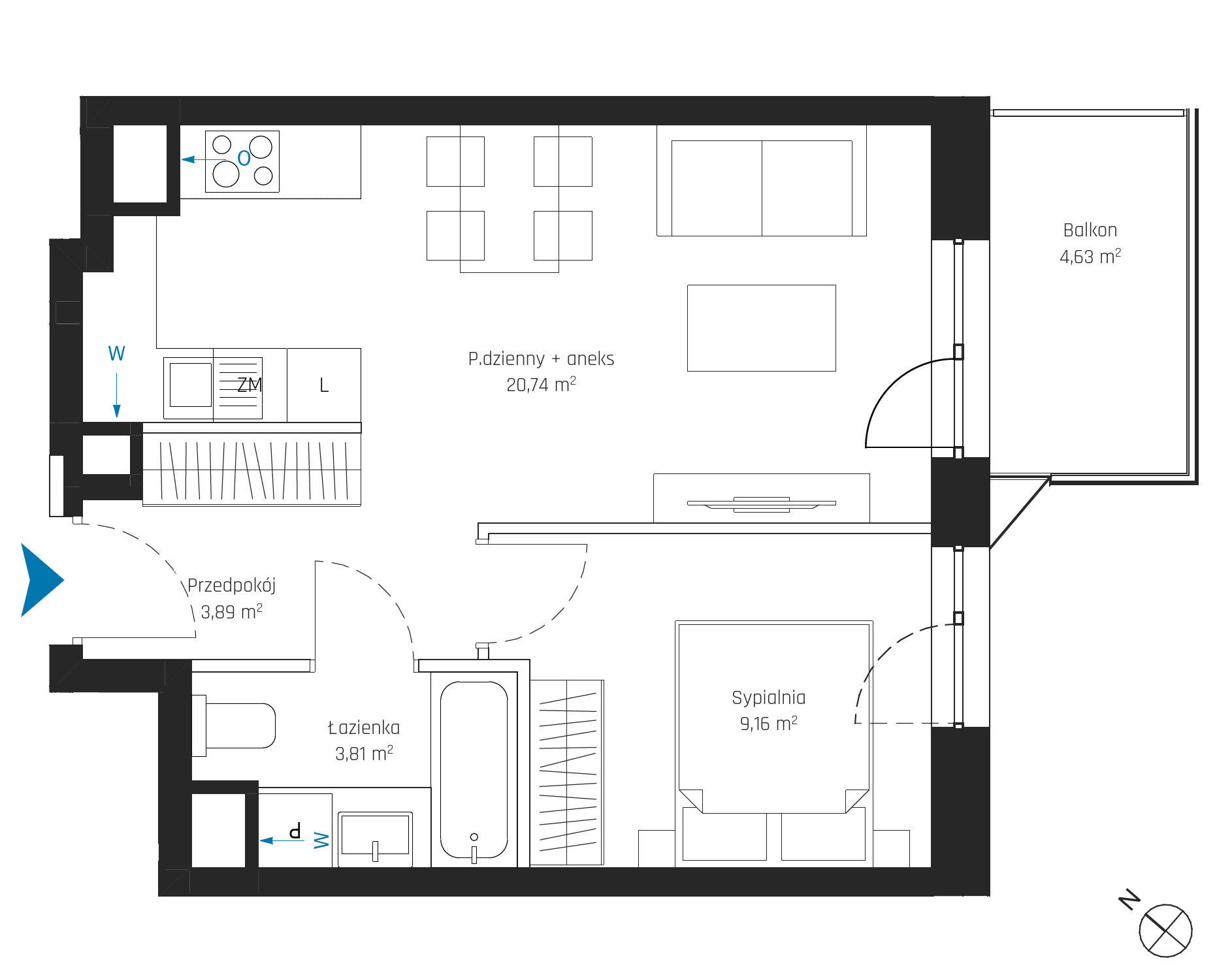 SkyPoint – inwestycja Robyg - lokal A1.4M06