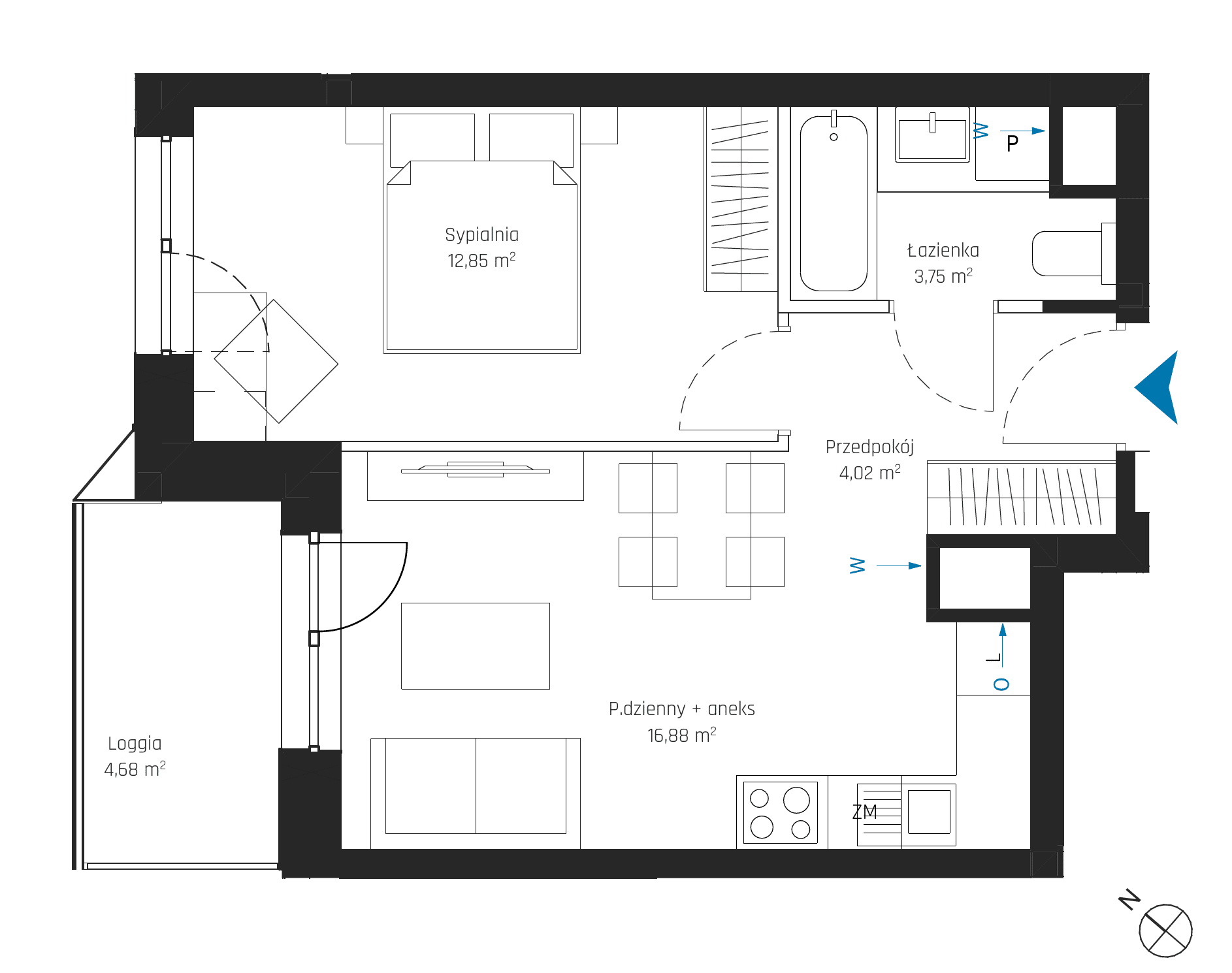 SkyPoint – inwestycja Robyg - lokal A1.4M13