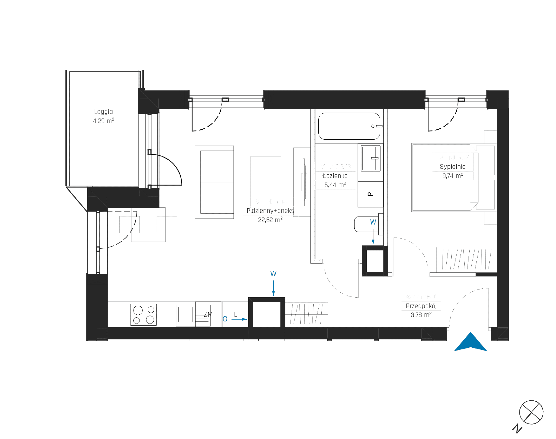 SkyPoint – inwestycja Robyg - lokal A2.1M06
