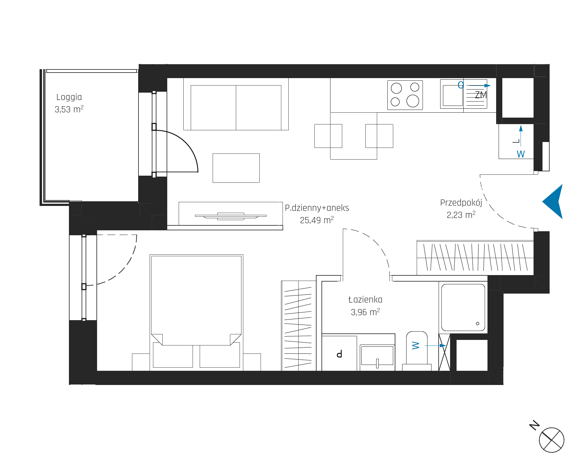 SkyPoint – inwestycja Robyg - lokal A2.4M15