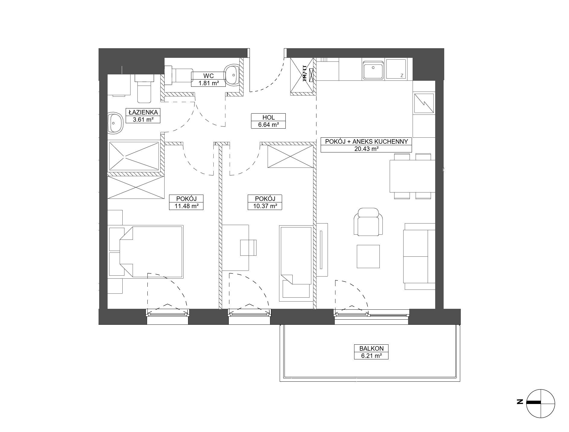 Foresteria – inwestycja Robyg - lokal B.5M21