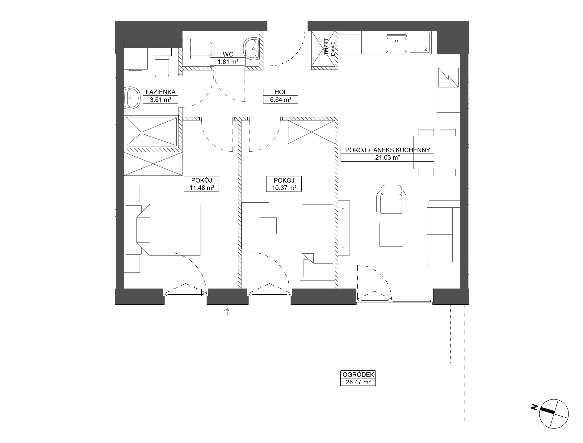 Foresteria – inwestycja Robyg - lokal B.0M23