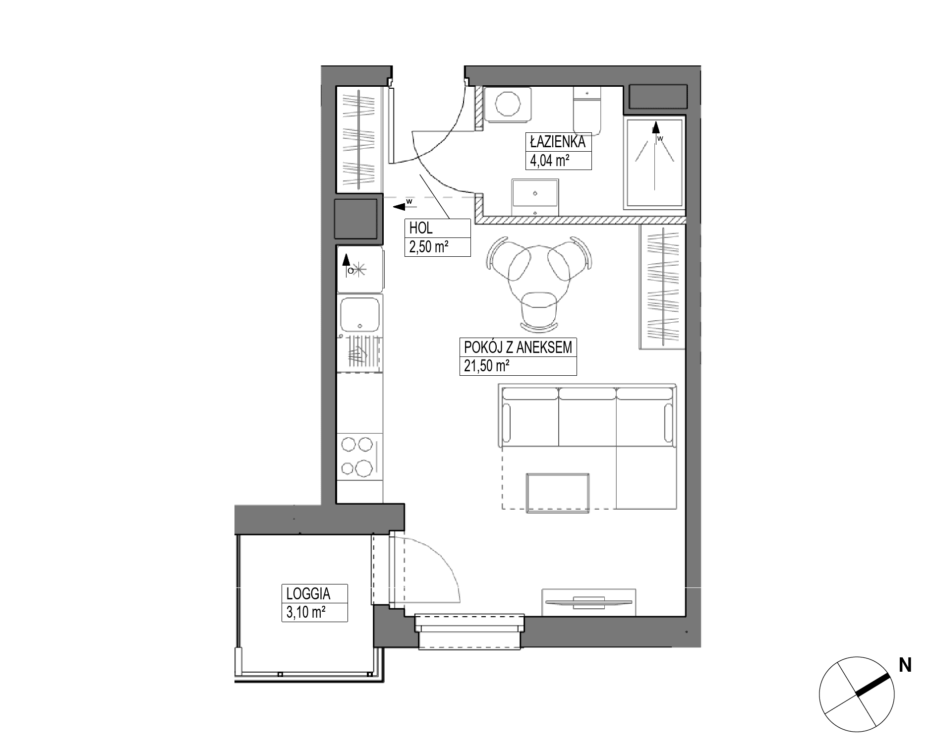 Pas Startowy – inwestycja Robyg - lokal A.3M01