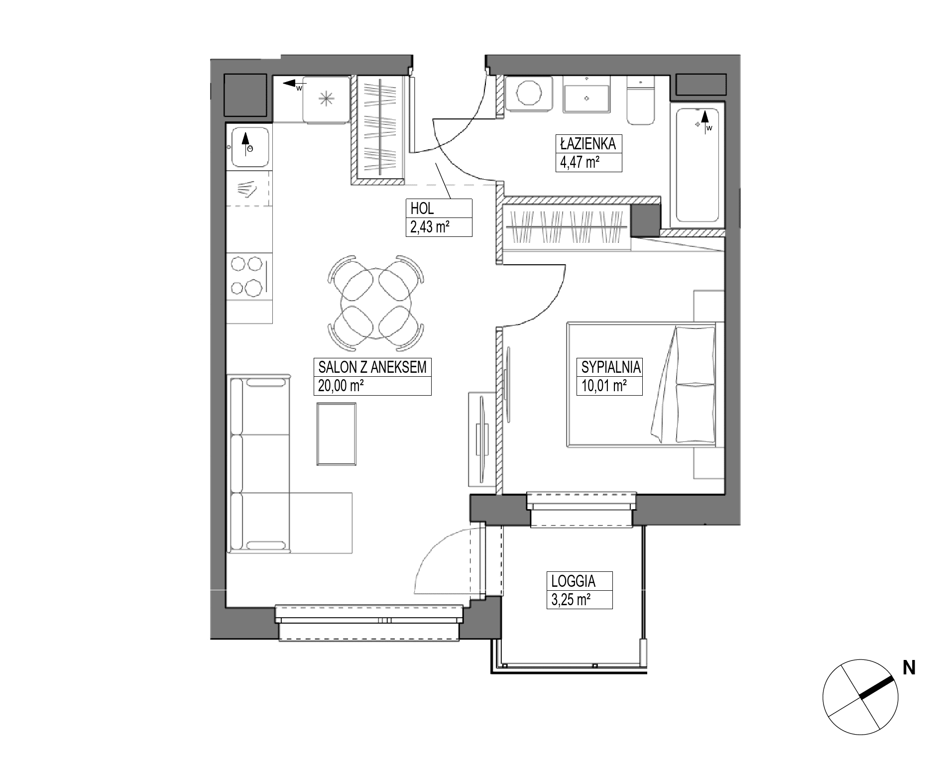 Pas Startowy – inwestycja Robyg - lokal A.5M02