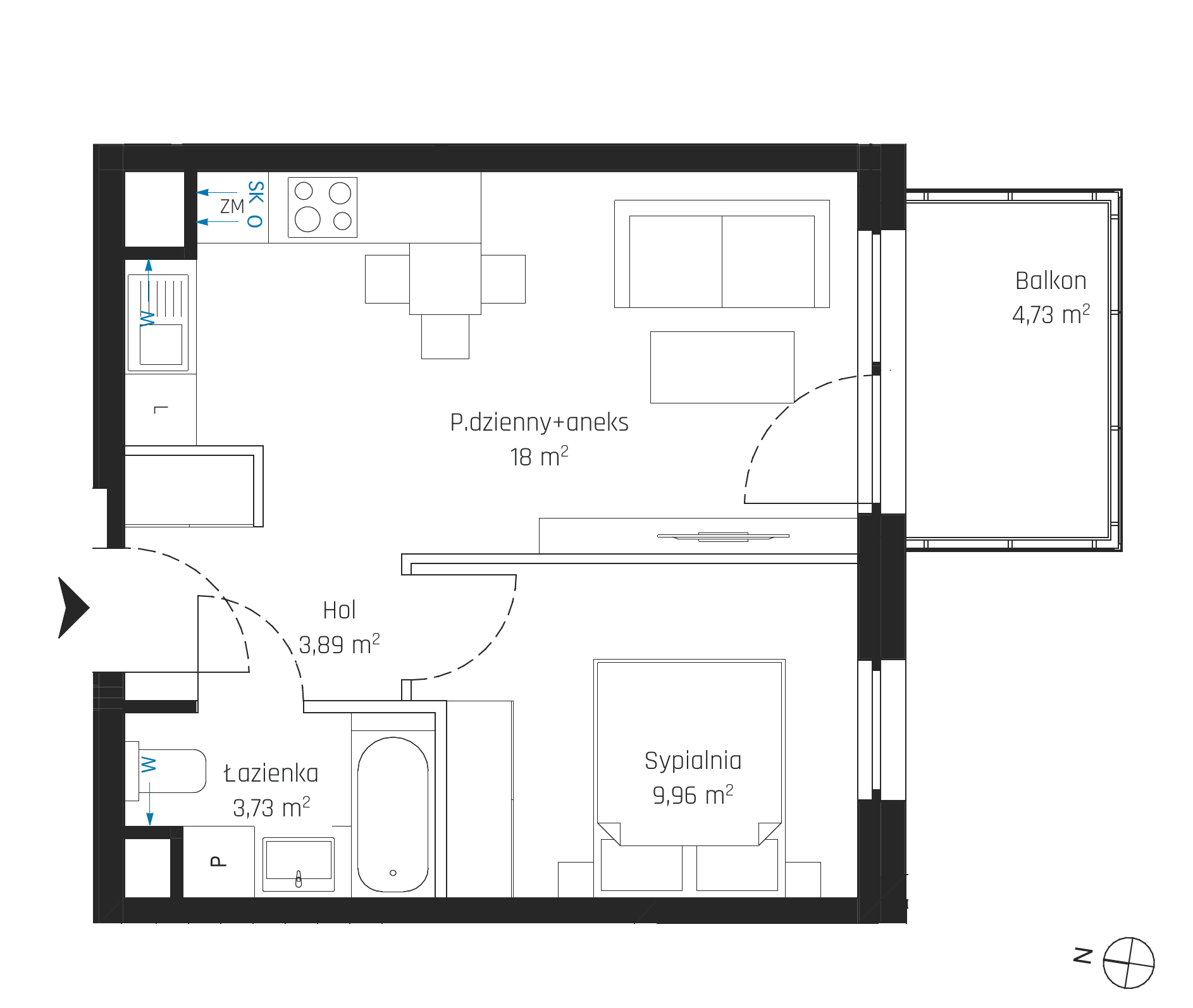 Nadmotławie Apartments - lokal J.5M17