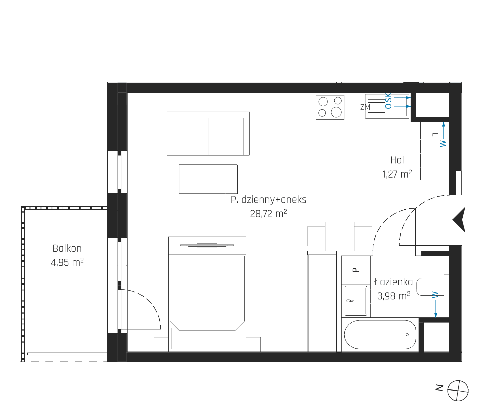 Nadmotławie Apartments - lokal J.5M23