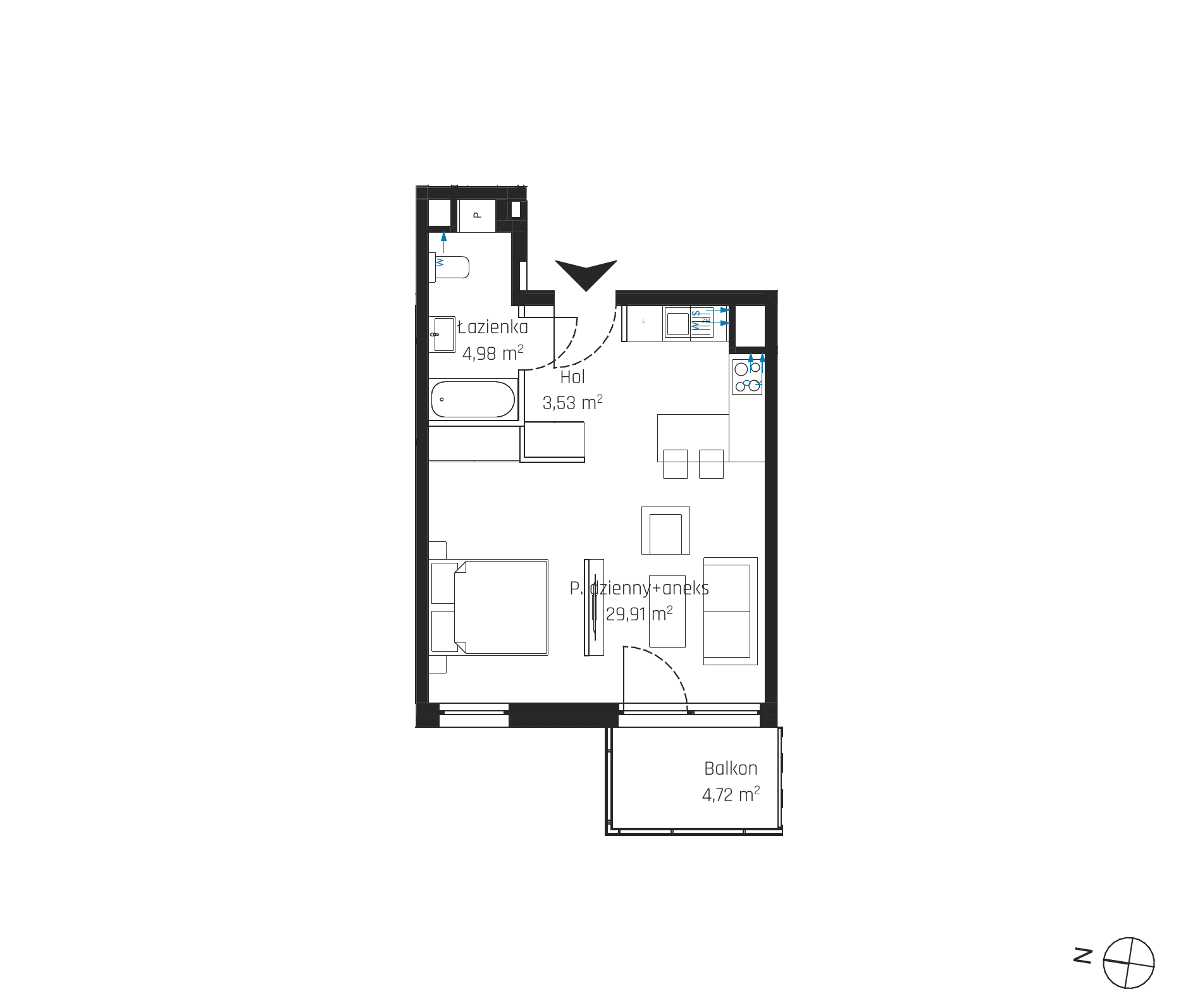 Nadmotławie Apartments - lokal J.5M38