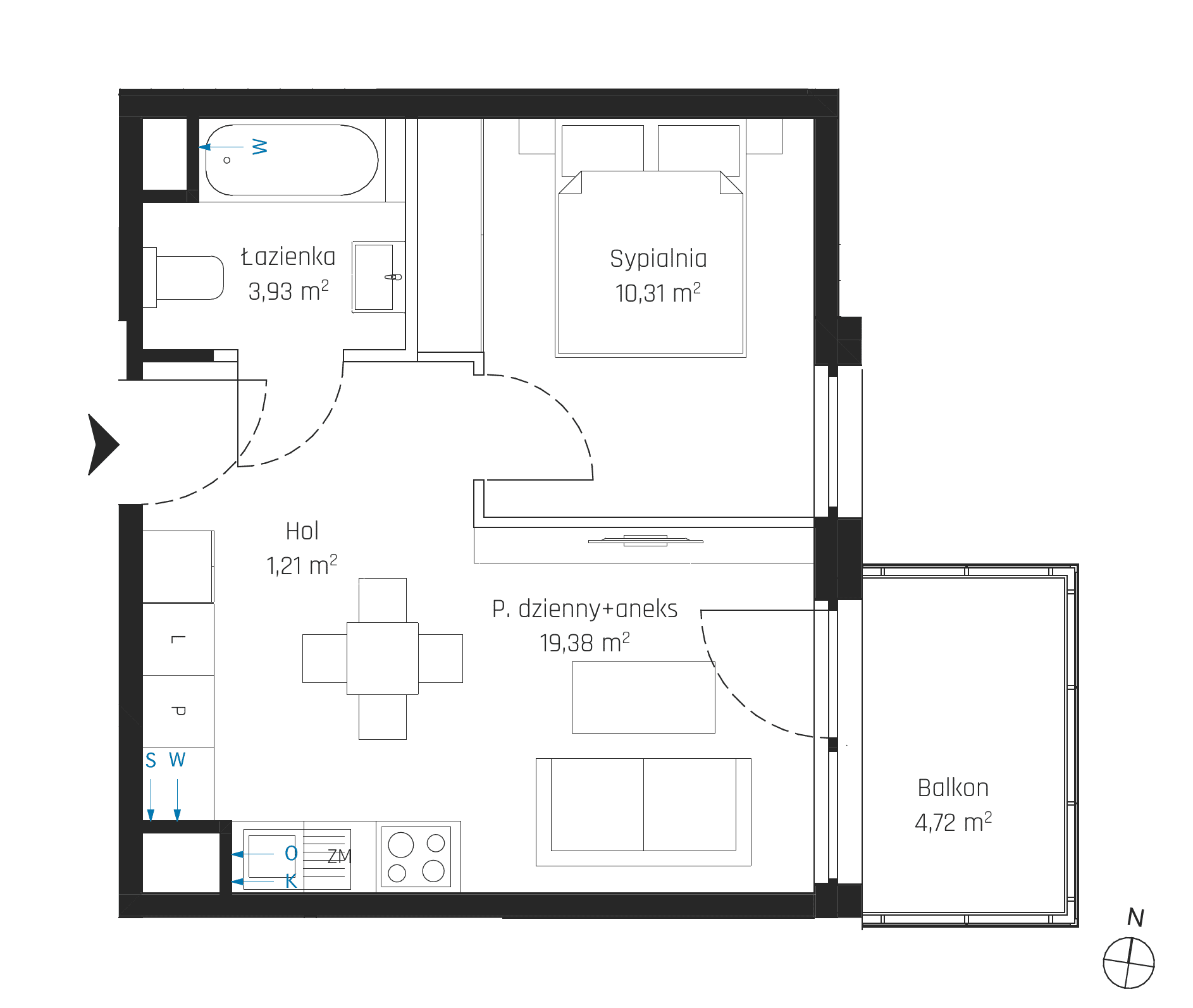 Nadmotławie Apartments - lokal J.6M05