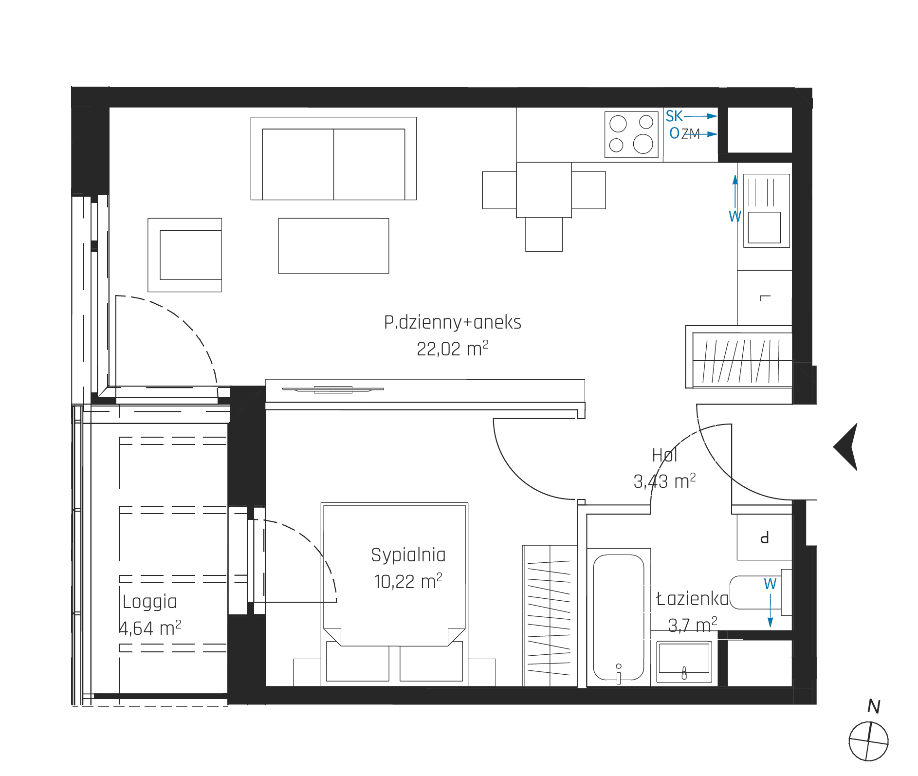 Nadmotławie Apartments - lokal I.6M05