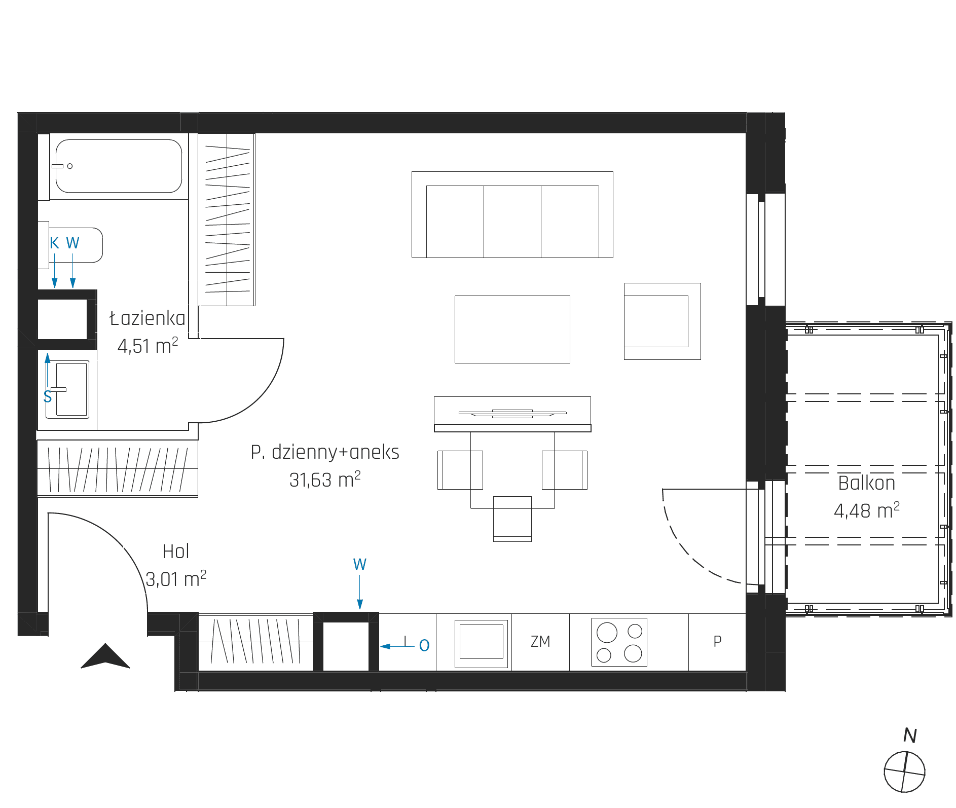 Nadmotławie Apartments - lokal I.6M06