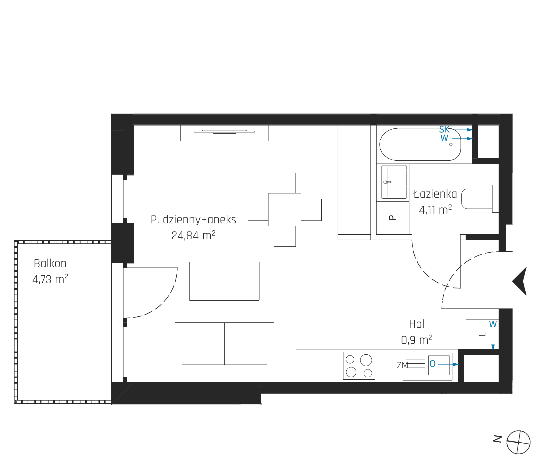 Nadmotławie Apartments - lokal J.6M08