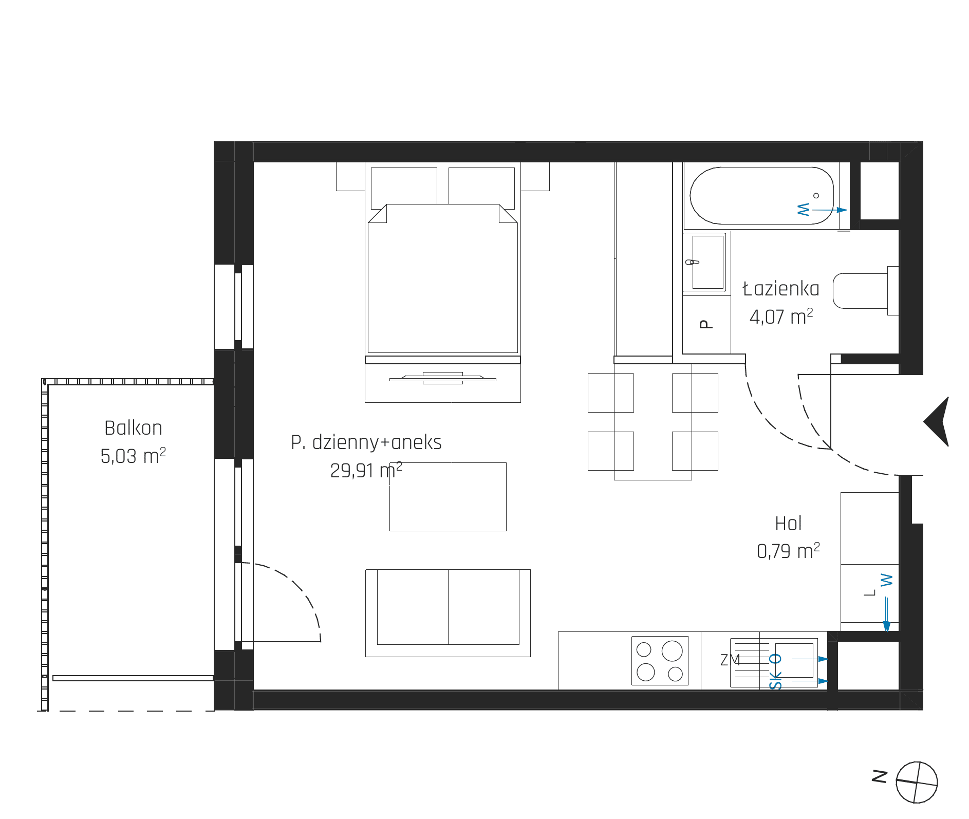 Nadmotławie Apartments - lokal J.6M10