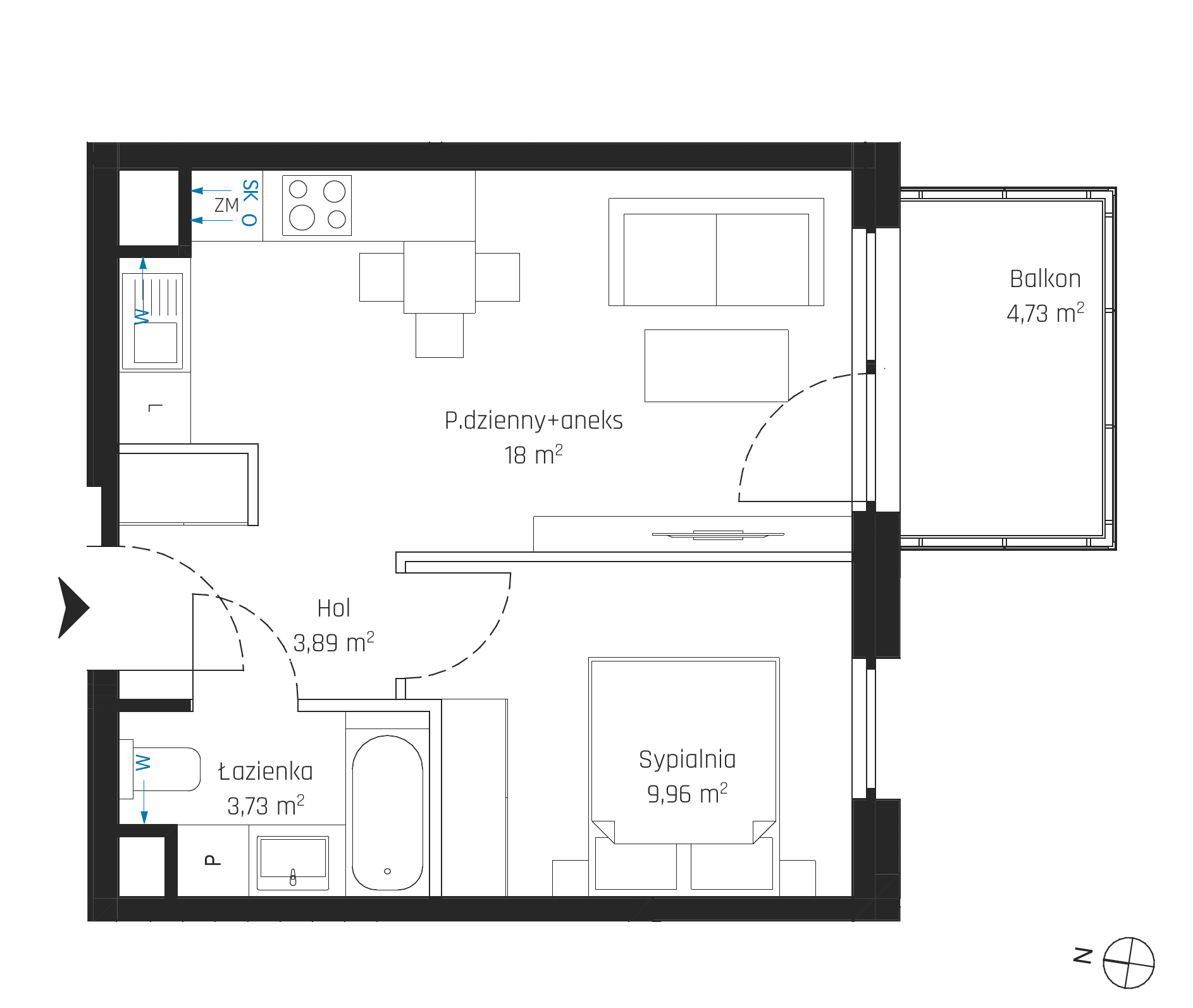 Nadmotławie Apartments - lokal J.6M13