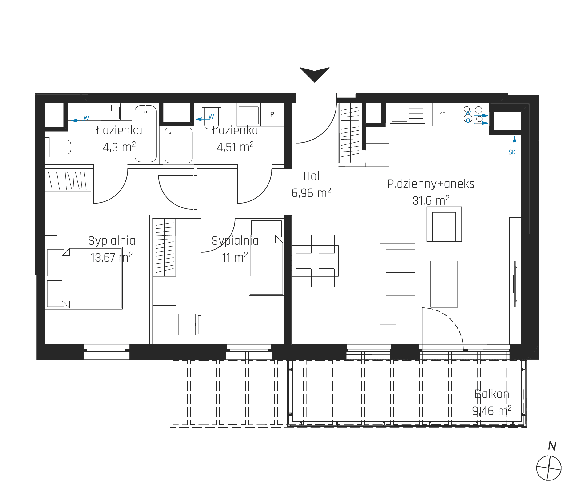 Nadmotławie Apartments - lokal I.6M15
