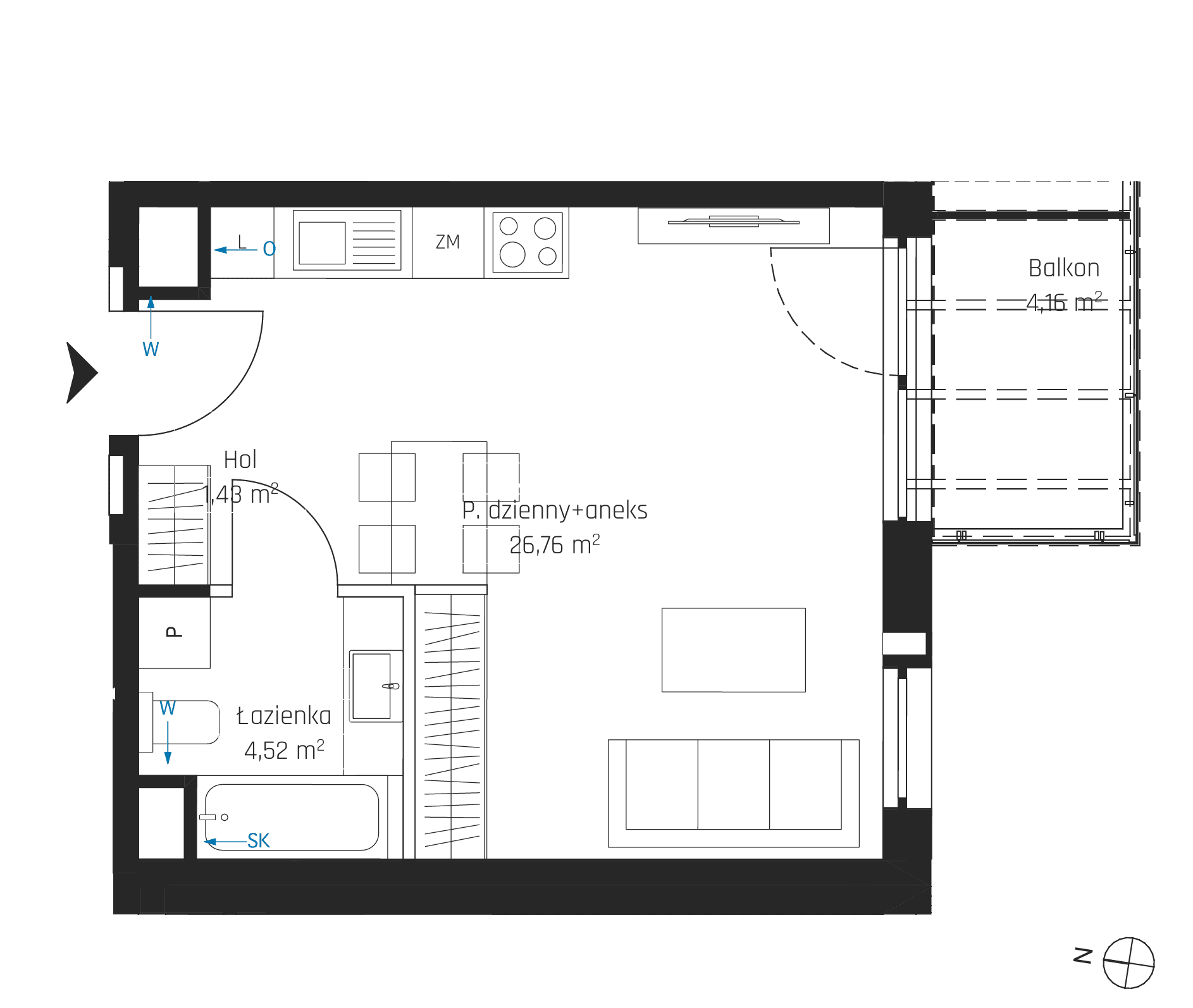 Nadmotławie Apartments - lokal I.6M17