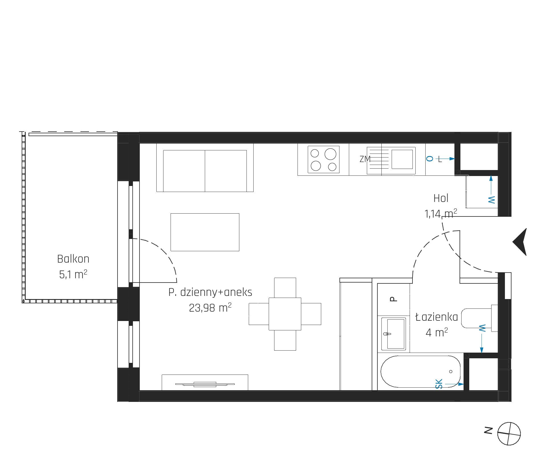 Nadmotławie Apartments - lokal J.6M20