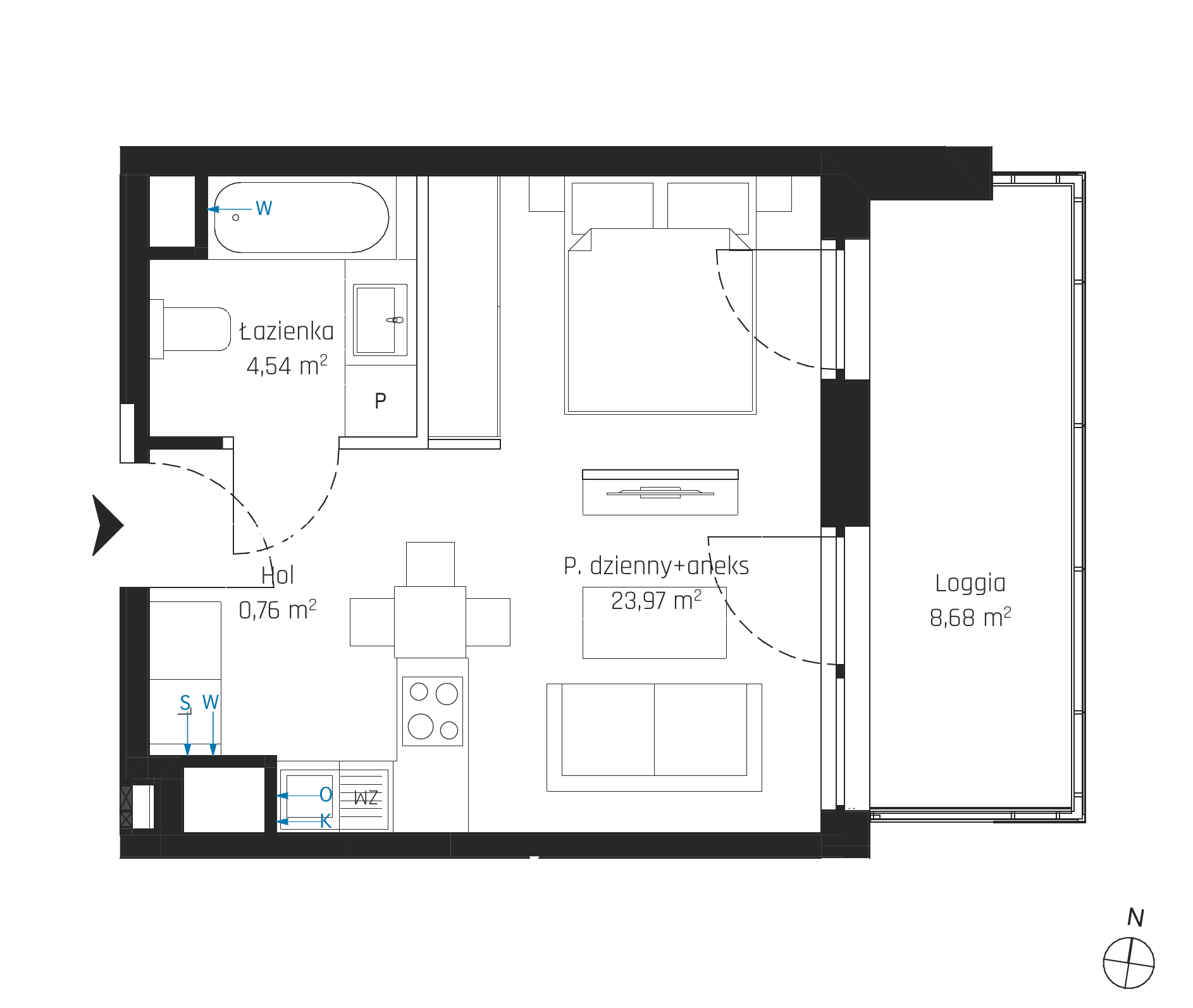 Nadmotławie Apartments - lokal J.6M32