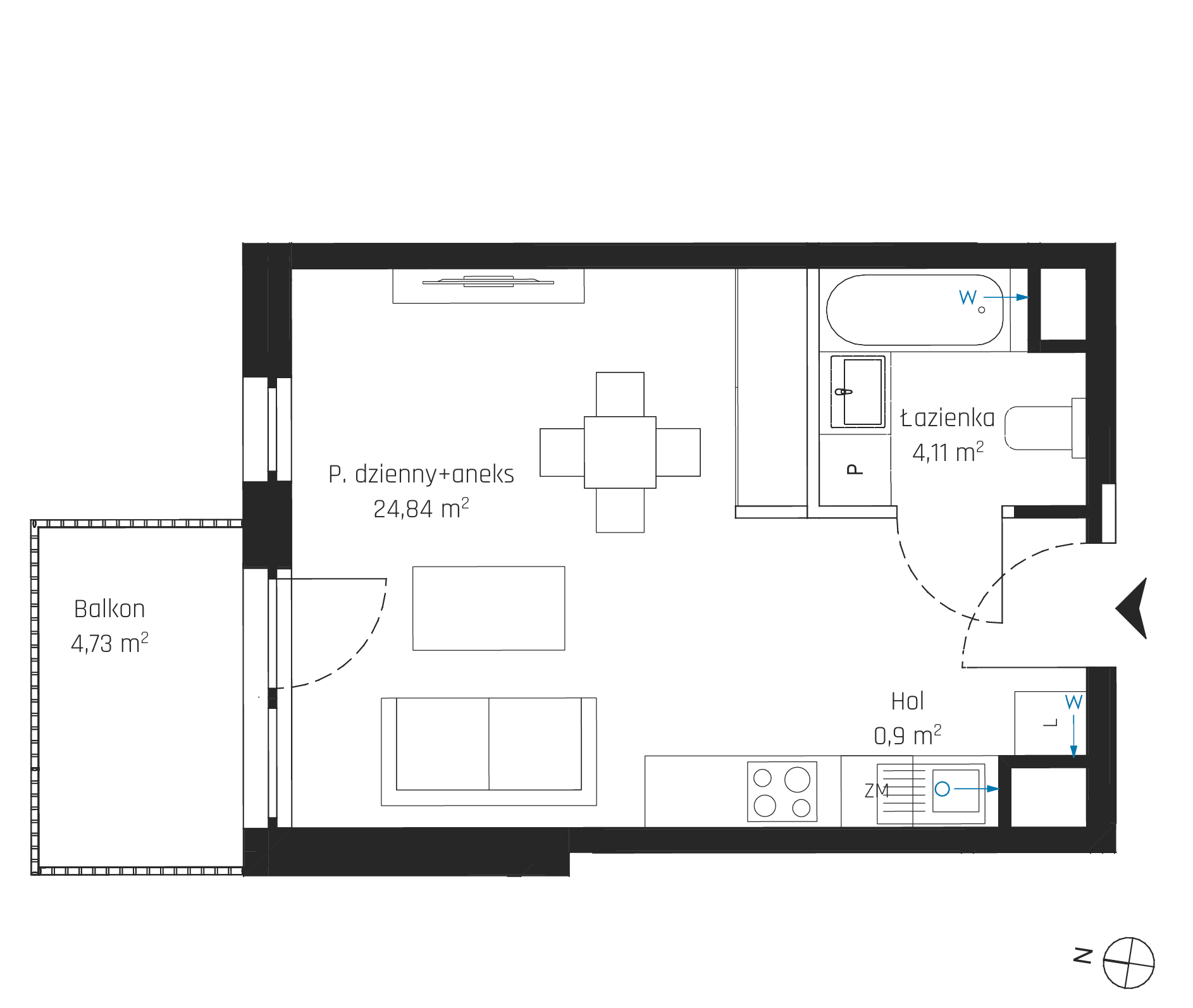 Nadmotławie Apartments - lokal J.3M12