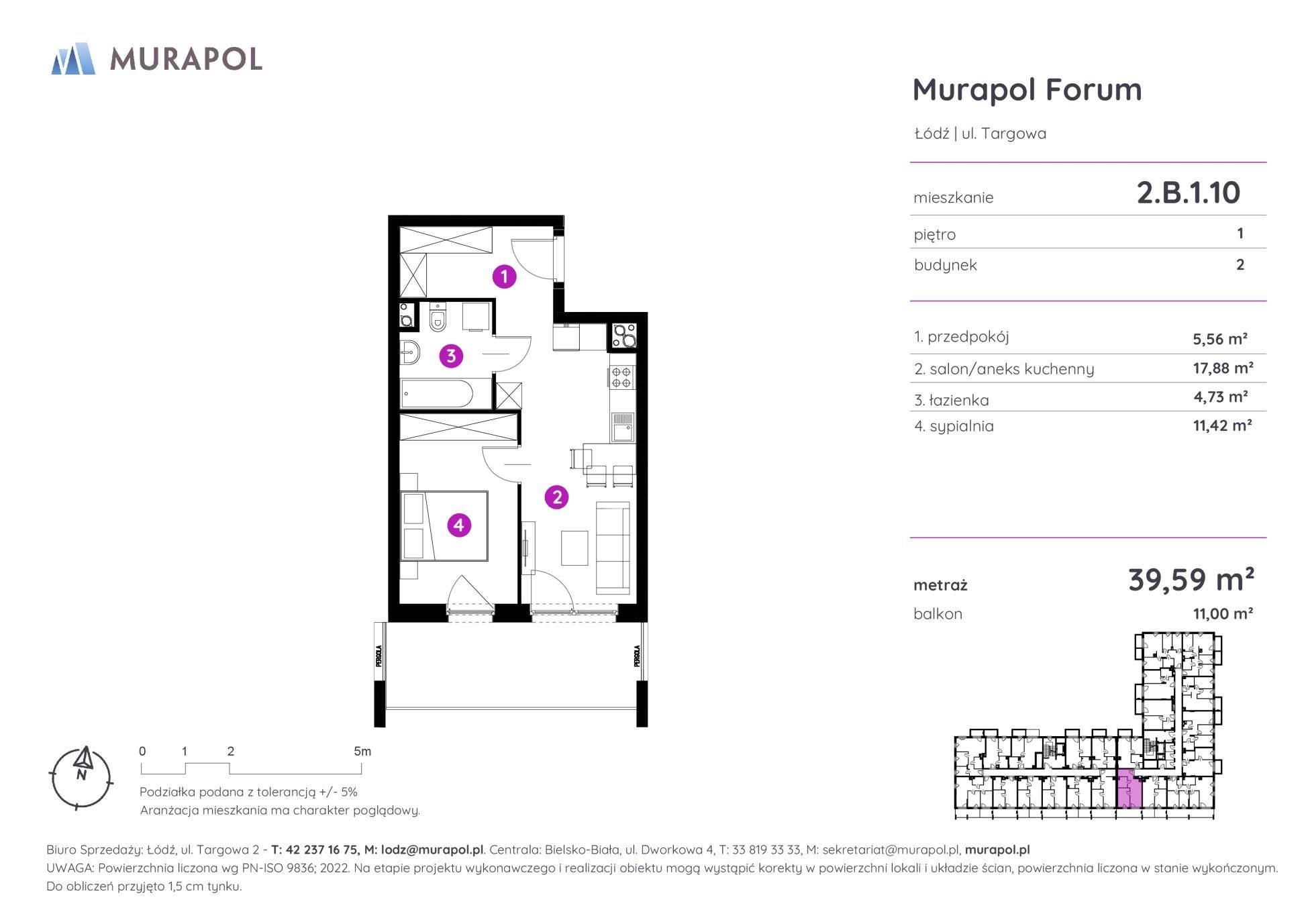 Murapol Forum – inwestycja Murapol - lokal 2.B.1.10, budynek B