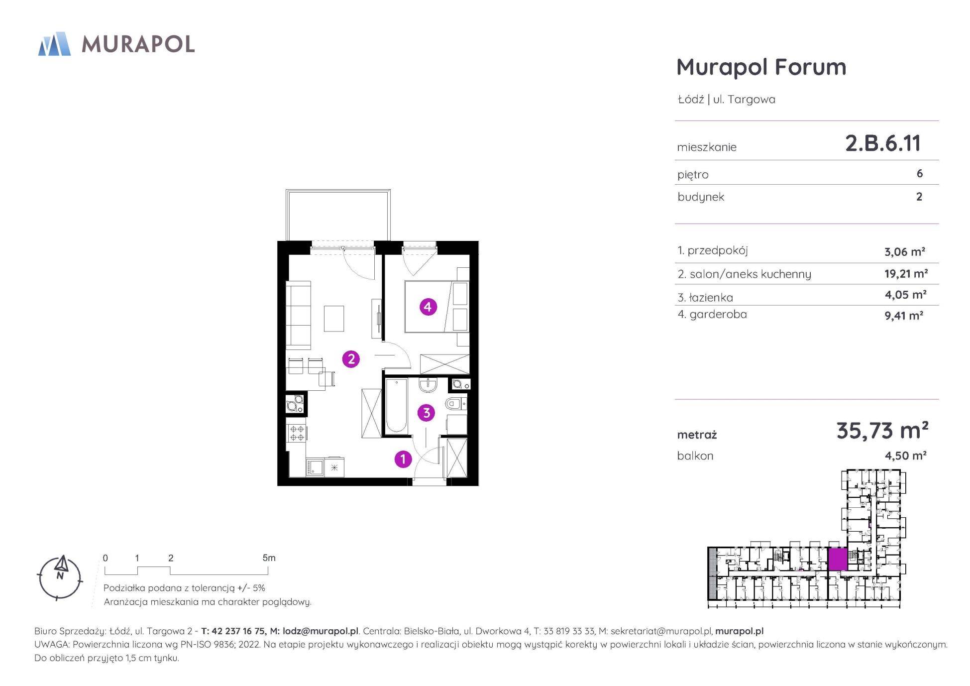 Murapol Forum – inwestycja Murapol - lokal 2.B.6.11, budynek B