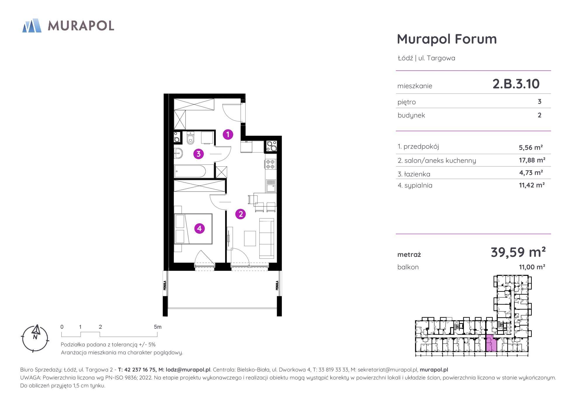 Murapol Forum – inwestycja Murapol - lokal 2.B.3.10, budynek B