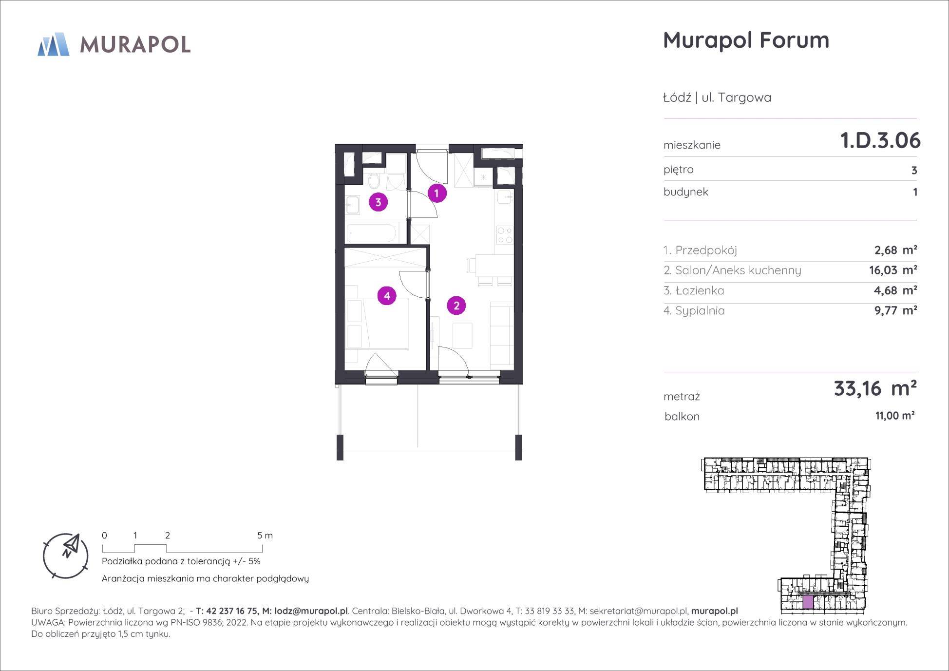 Murapol Forum – inwestycja Murapol - lokal 1.D.3.06, budynek D