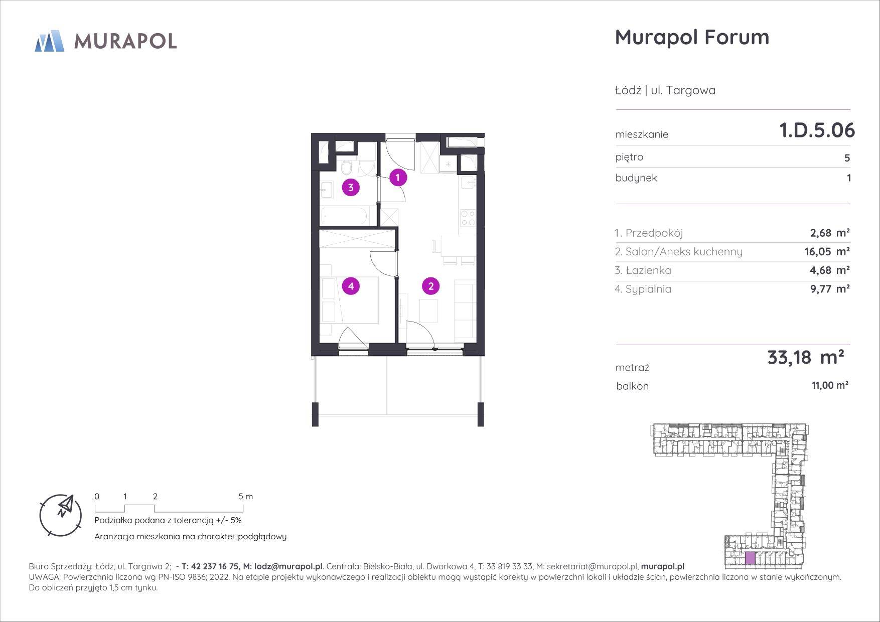 Murapol Forum – inwestycja Murapol - lokal 1.D.5.06, budynek D