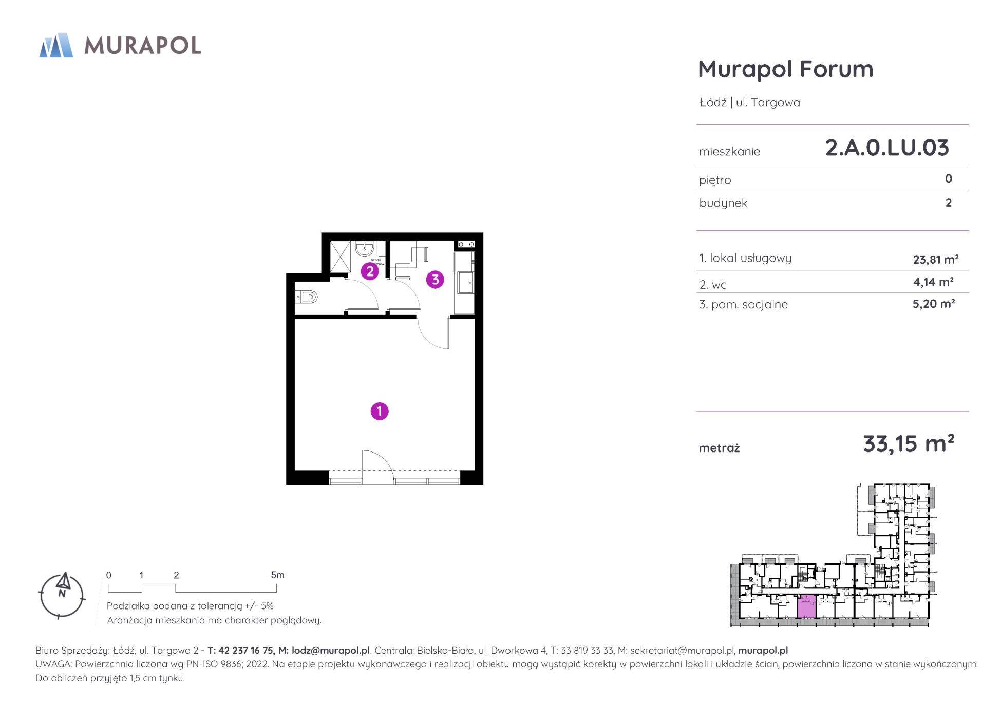Murapol Forum – inwestycja Murapol - lokal 2.A.0.LU.03, budynek A