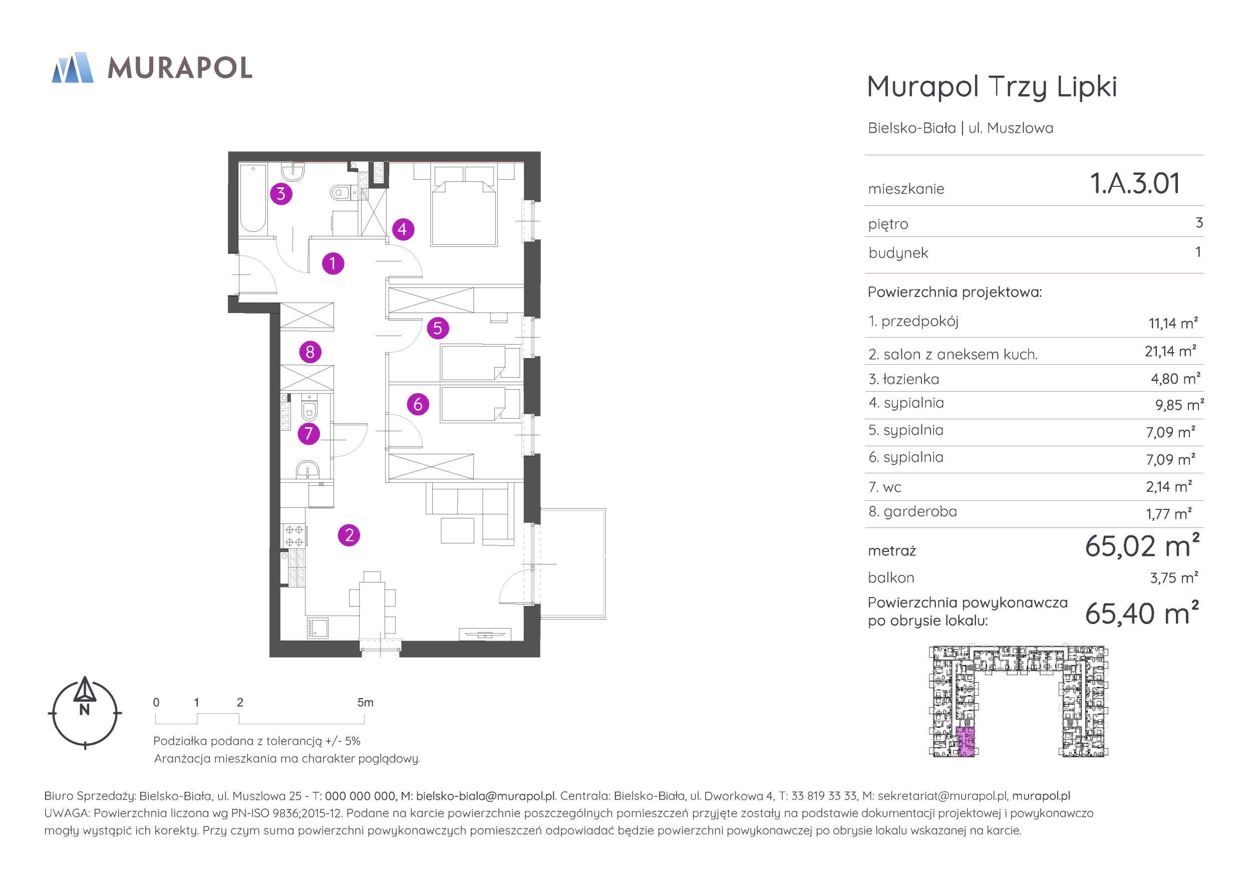 Murapol Trzy Lipki – inwestycja Murapol - lokal 1.A.3.01, budynek A